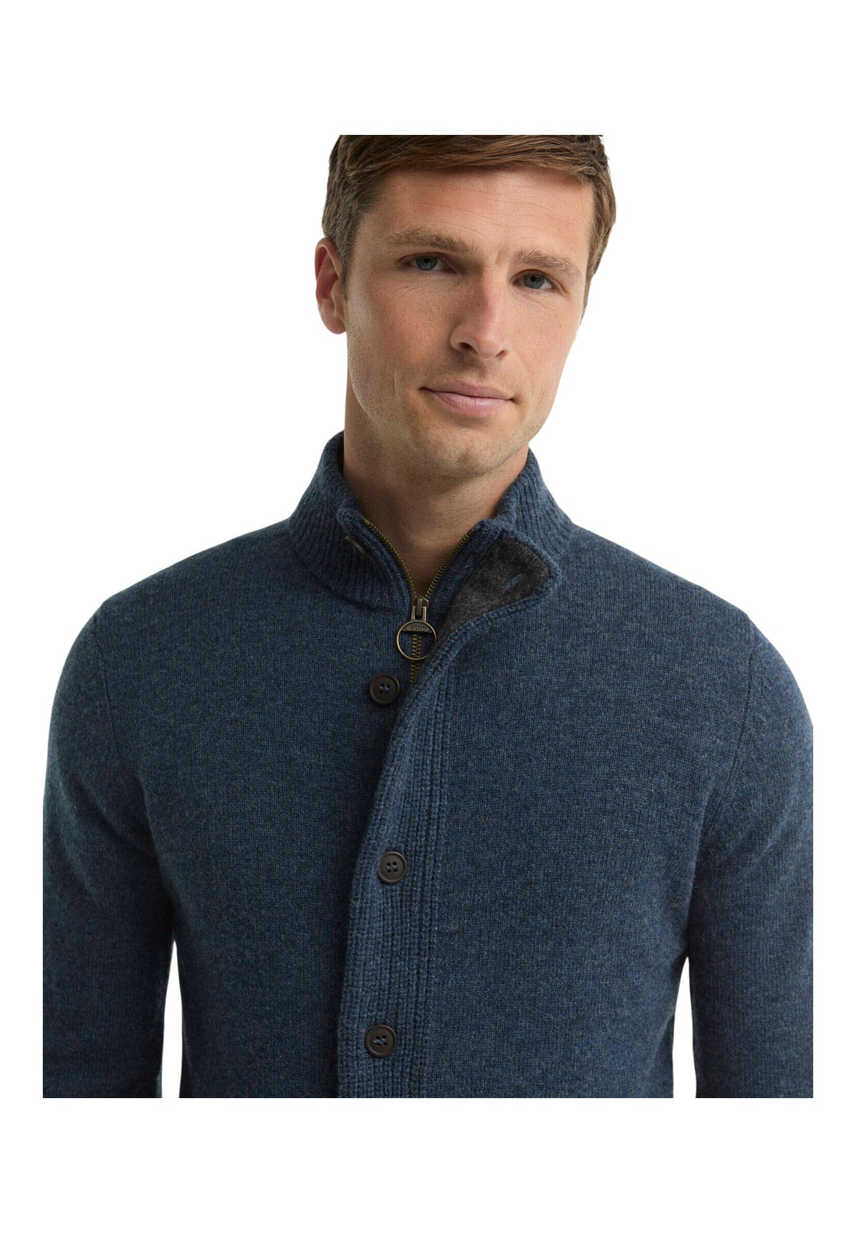 Maglione Collo Alto Essential Patch Zip Through MKN0731 Dark Indigo
