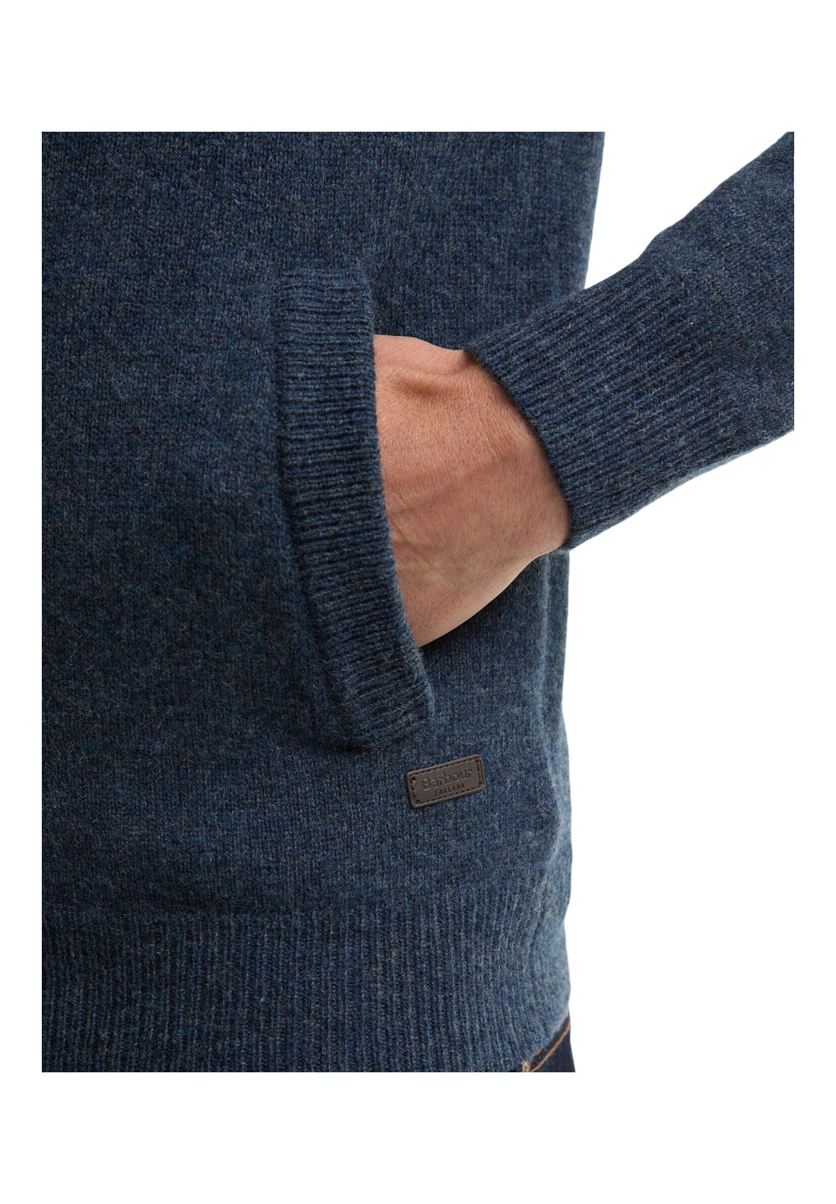 Maglione Collo Alto Essential Patch Zip Through MKN0731 Dark Indigo