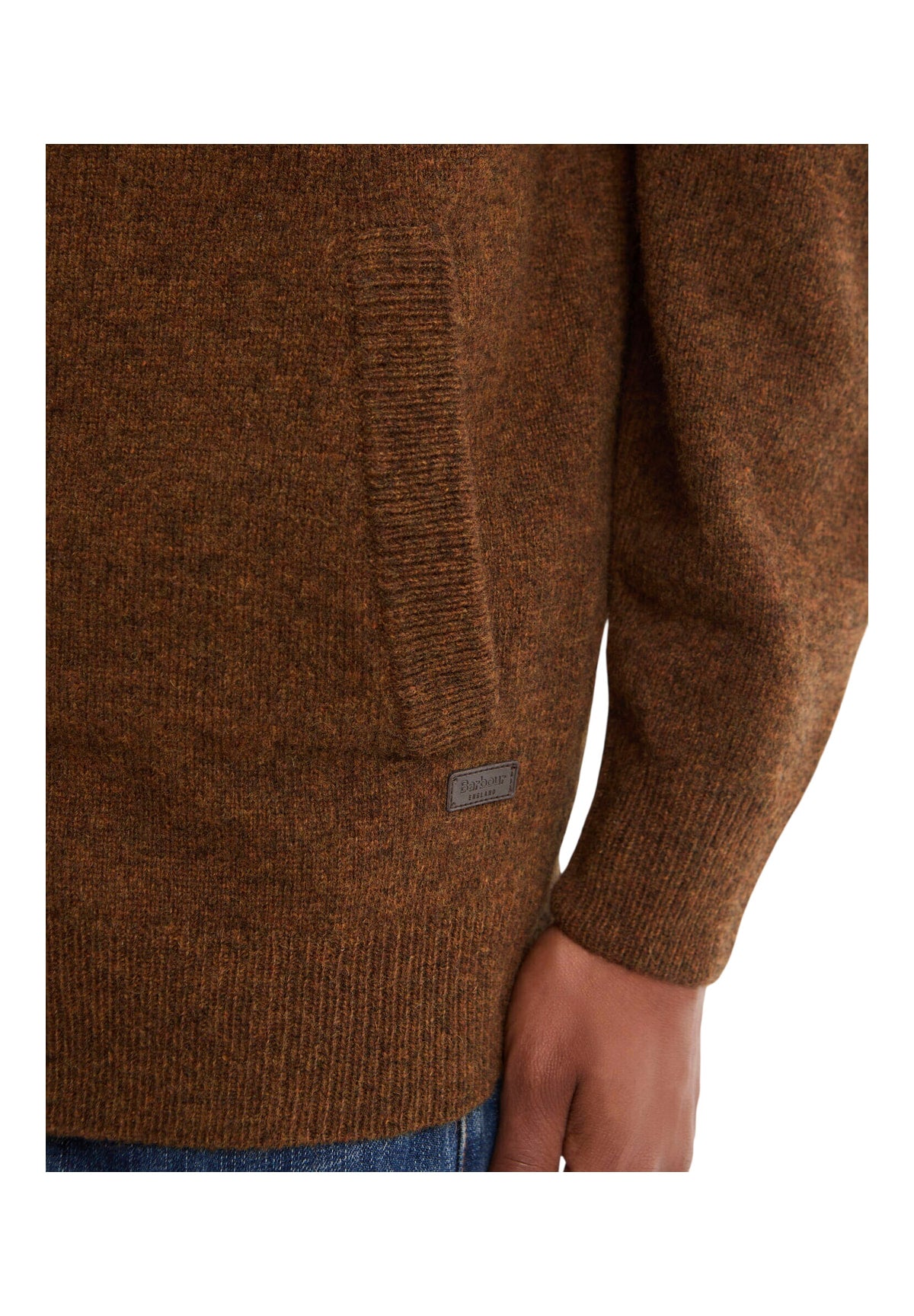 Maglione Collo Alto Essential Patch Zip Through MKN0731 Bracken