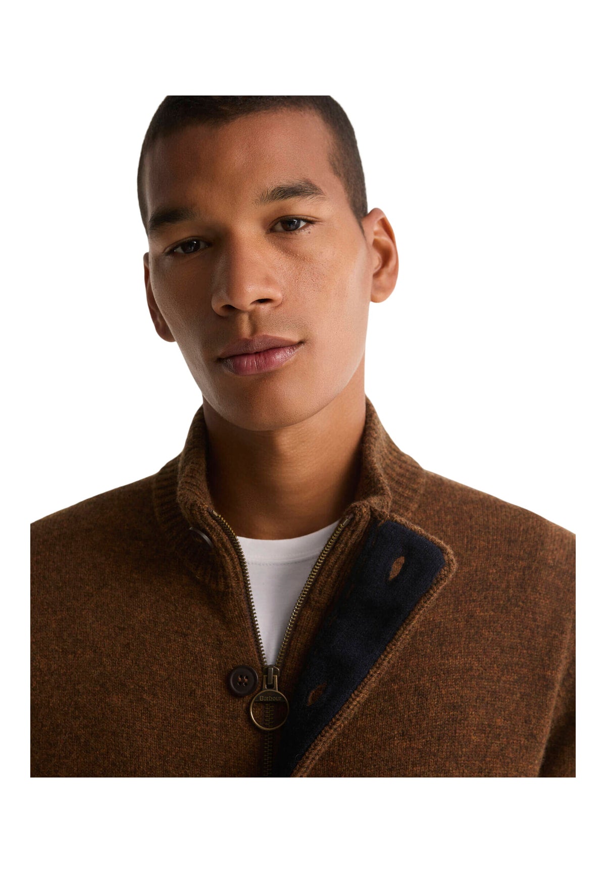 Maglione Collo Alto Essential Patch Zip Through MKN0731 Bracken