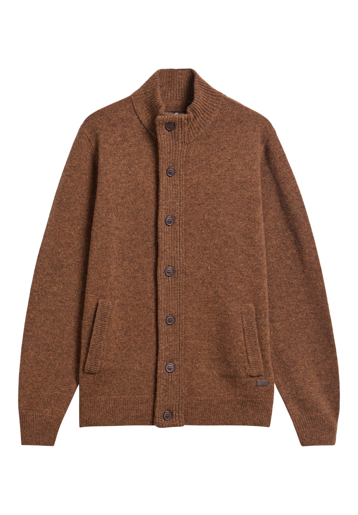 Maglione Collo Alto Essential Patch Zip Through MKN0731 Bracken