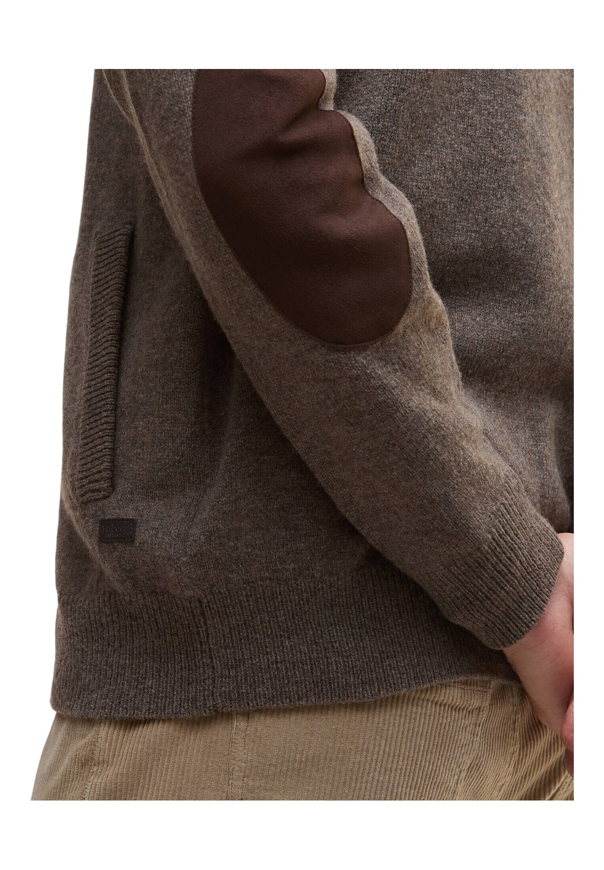 Maglione Collo Alto Essential Patch Zip Through MKN0731 Dark Stone