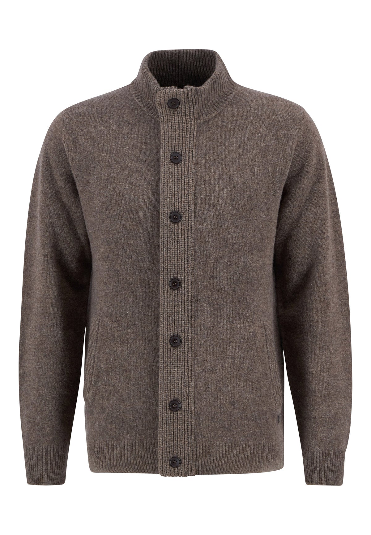 Maglione Collo Alto Essential Patch Zip Through MKN0731 Dark Stone