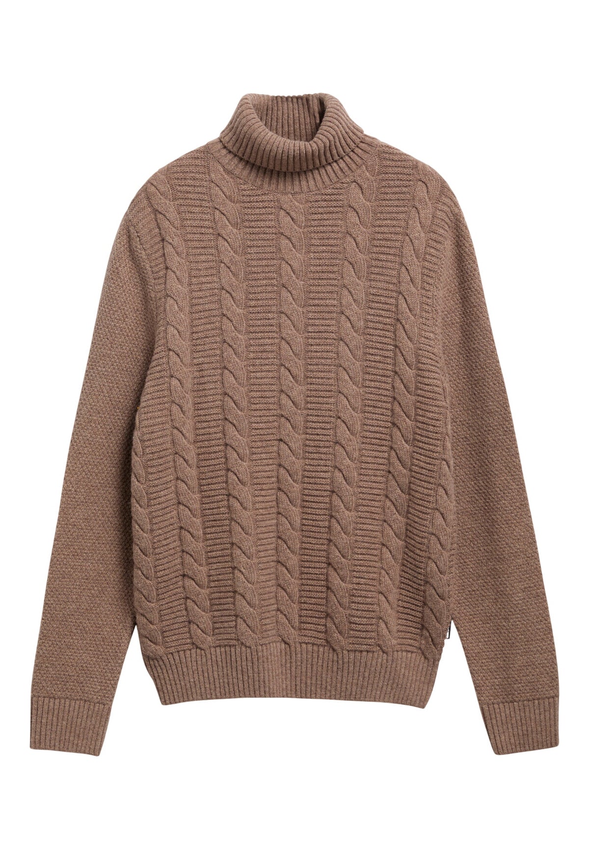 Maglione Collo Alto Staplecross Rollneck Sweater MKN1760 Stone