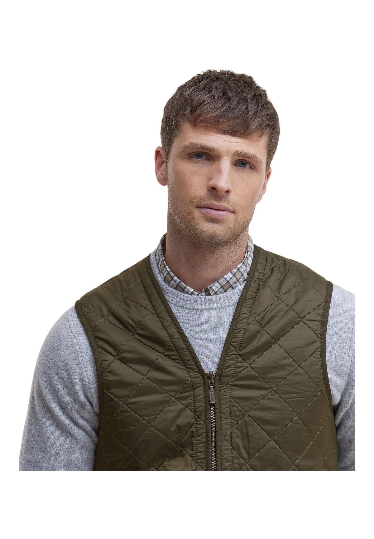 Smanicato Gilet Polarquilt Waistcoat Zip Liner MLI0002 Olive