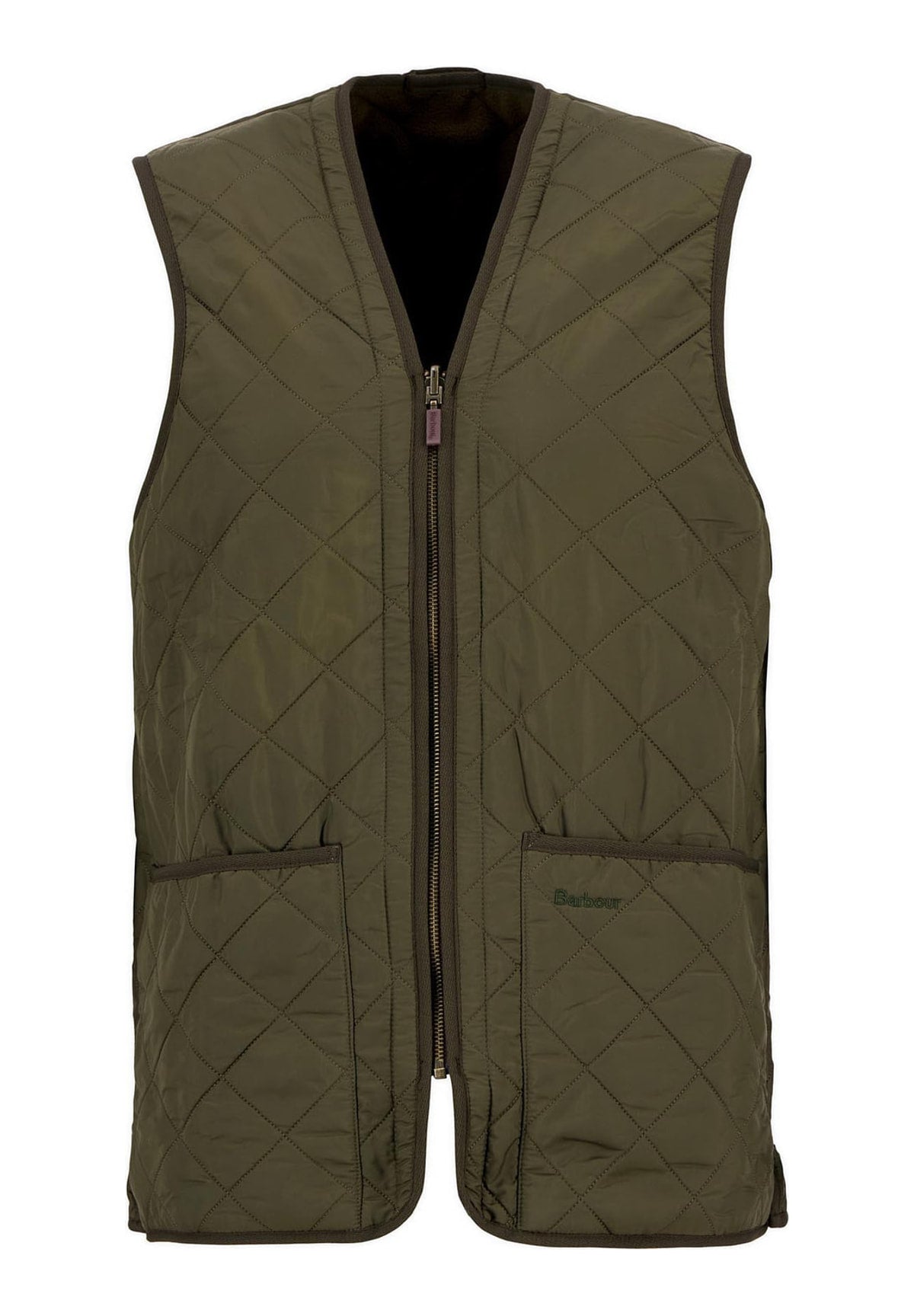 Smanicato Gilet Polarquilt Waistcoat Zip Liner MLI0002 Olive
