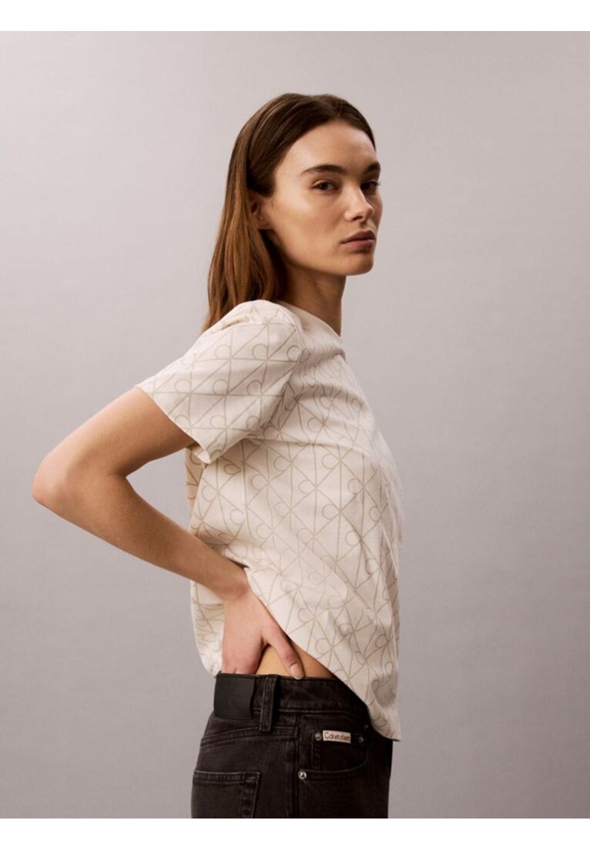 T-shirt a Maniche Corte Ss Classic Seasonal LV047G811G Tofu
