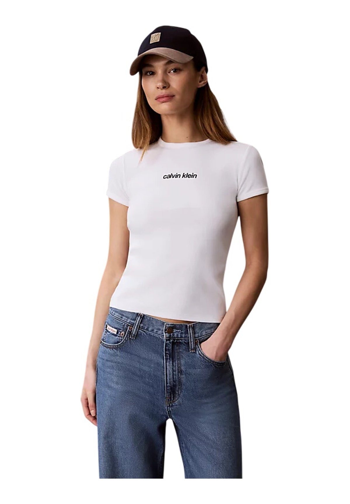 T-shirt a Maniche Corte Ss Contour Rib Logo LV047G816G Black