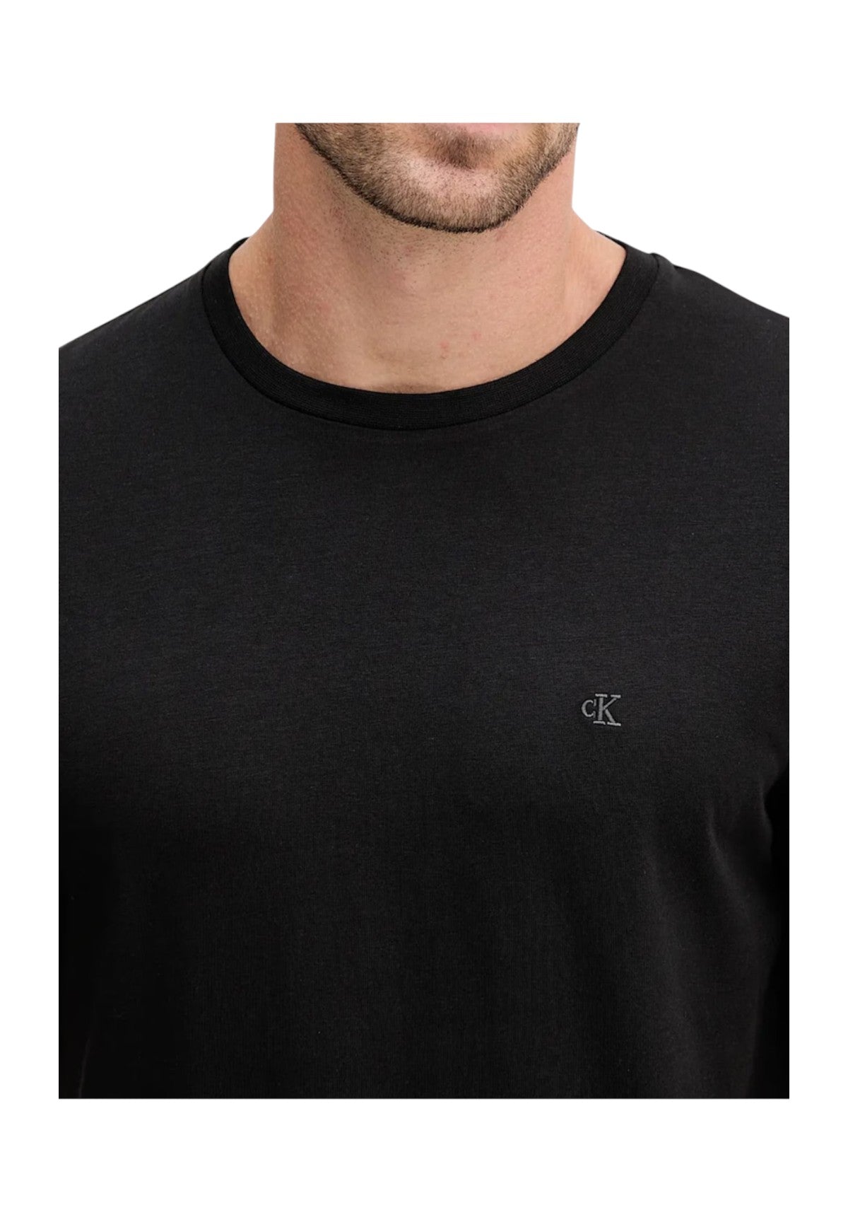 T-shirt a Maniche Corte Ss Slim Stretch Cttn LV04LC240G Black