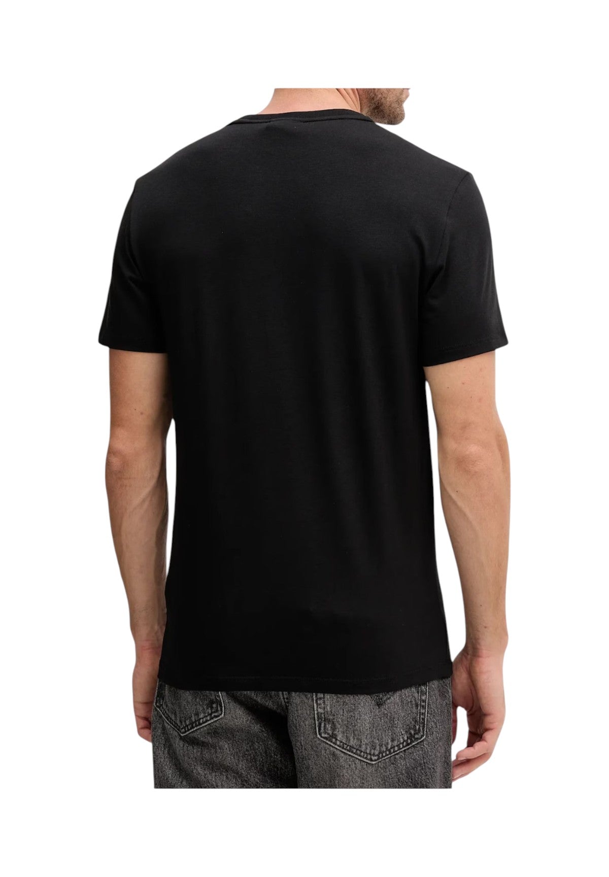 T-shirt a Maniche Corte Ss Slim Stretch Cttn LV04LC240G Black