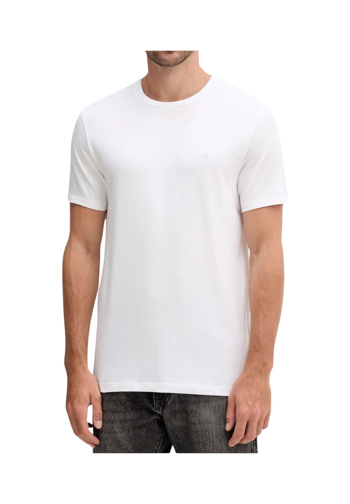 T-shirt a Maniche Corte Ss Slim Stretch Cttn LV04LC240G Bright White