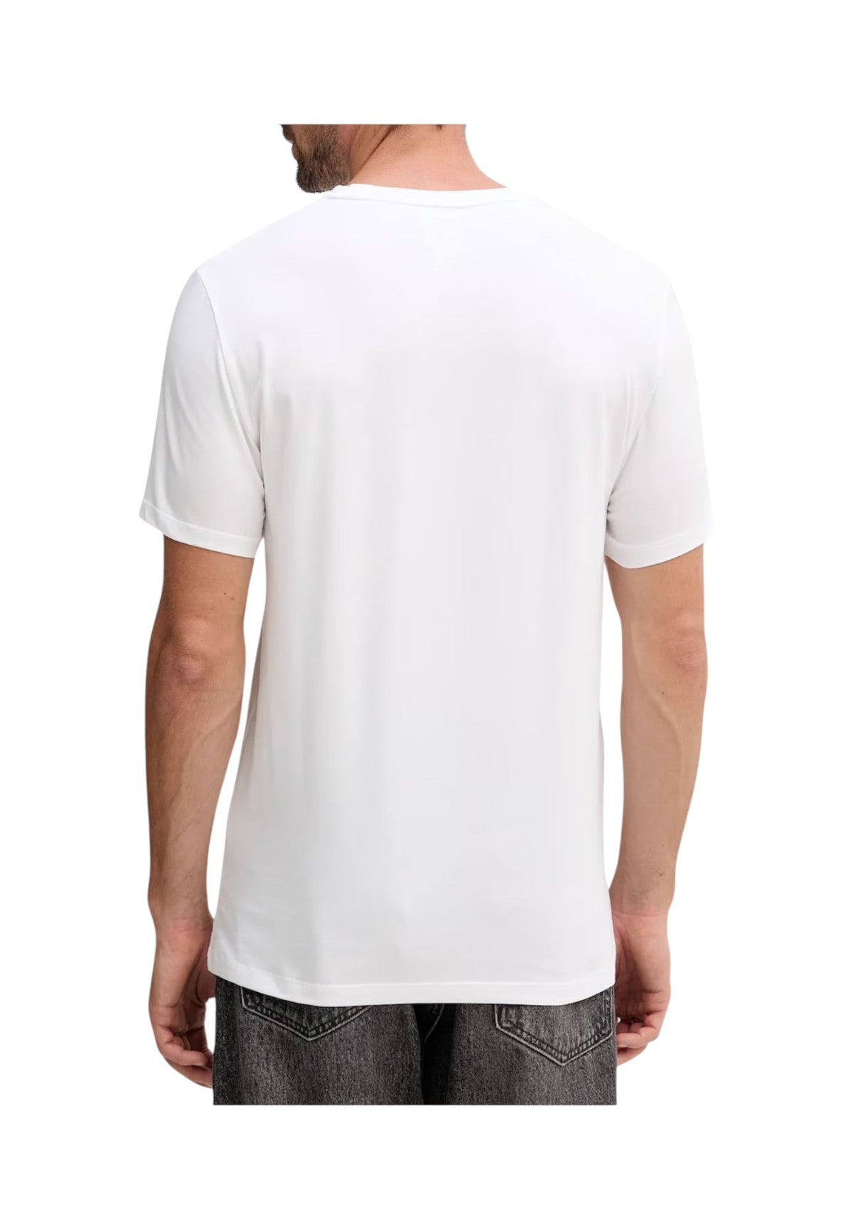 T-shirt a Maniche Corte Ss Slim Stretch Cttn LV04LC240G Bright White