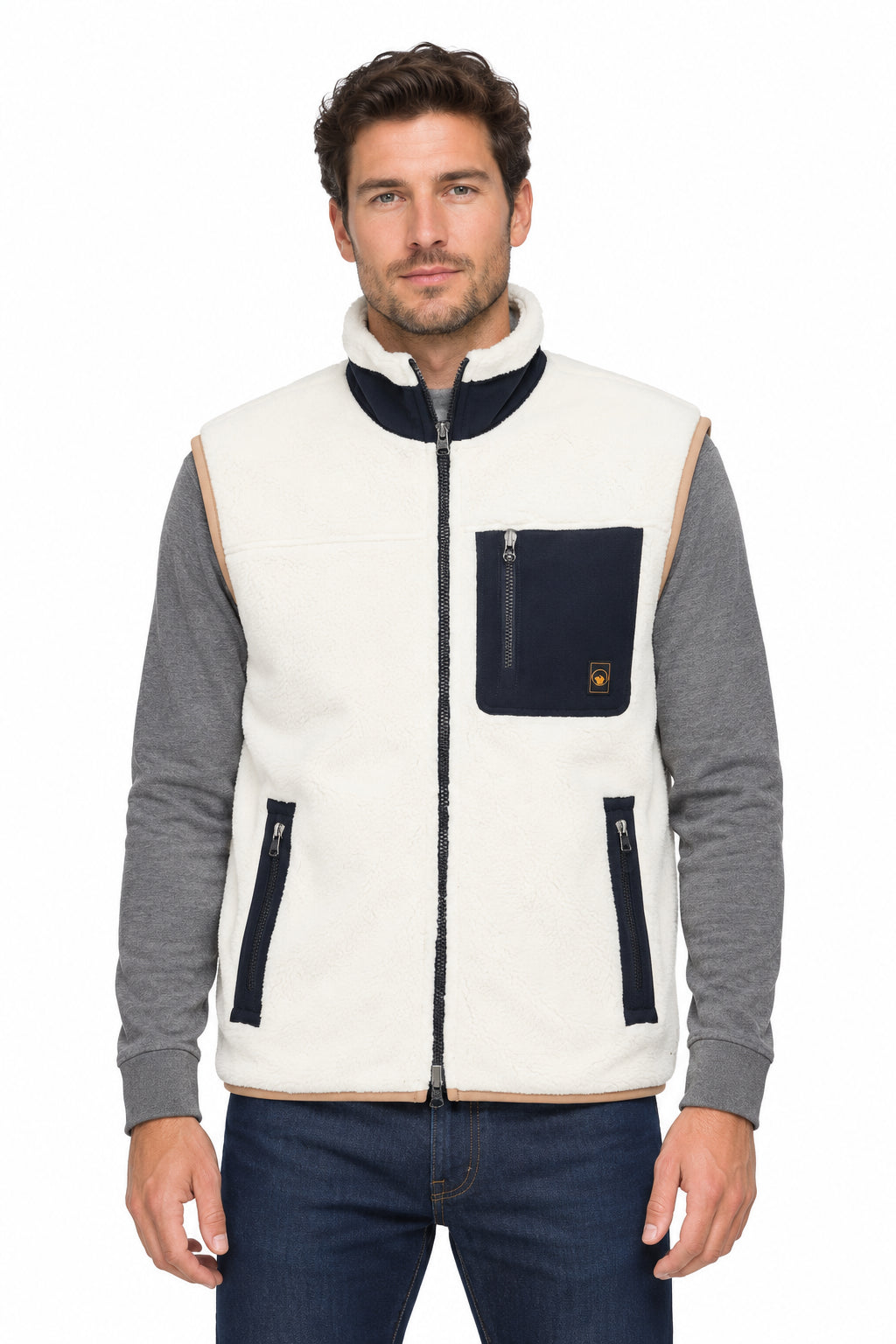 Smanicato Gilet 263Cpmfv8717 P9V3Bx JULIO Antique White, Eclipse, Cartou