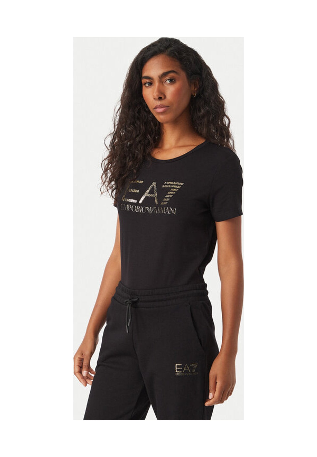 T-shirt a Maniche Corte 7W001443 Black And Gold