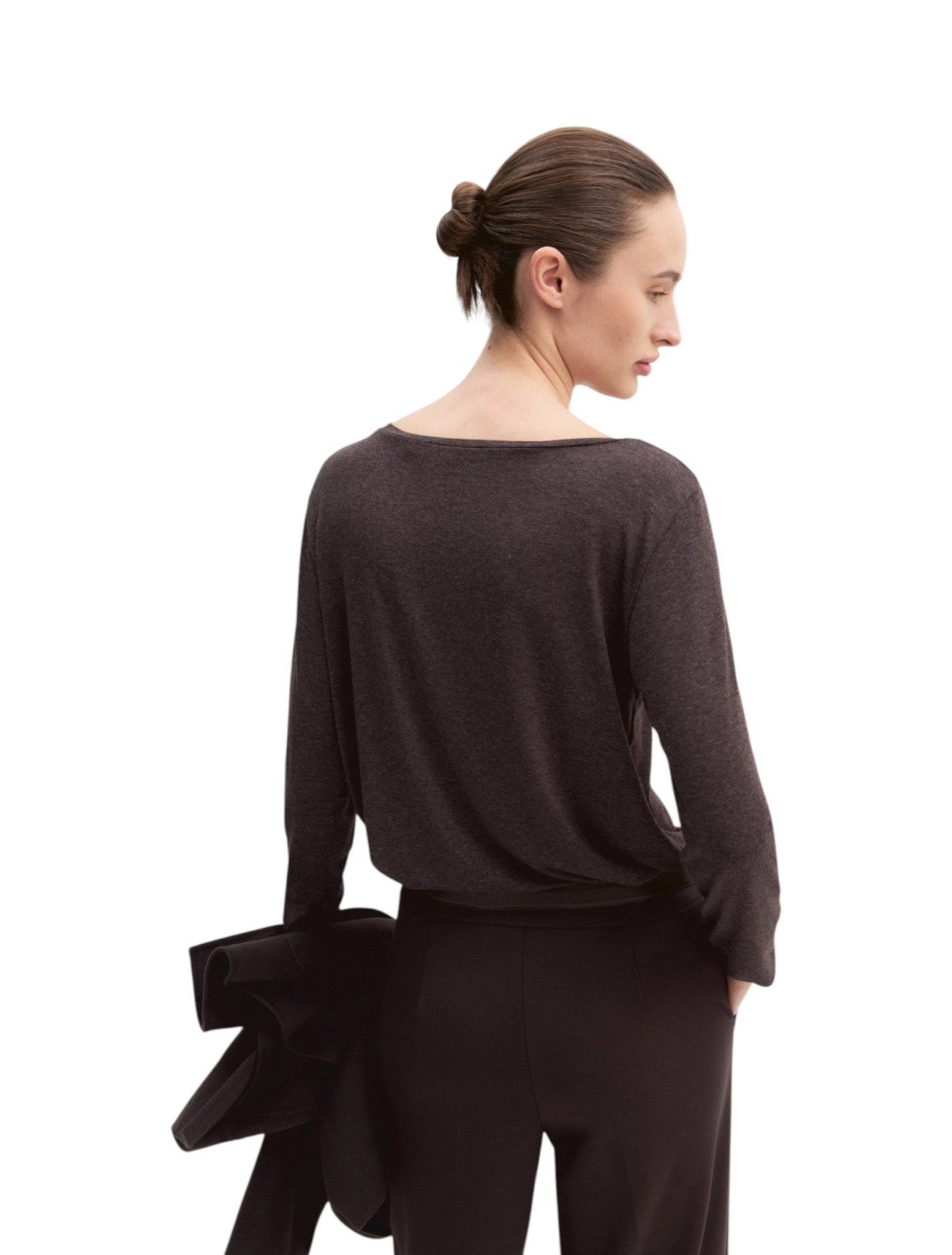T-shirt a Maniche Lunghe 2625976021200 EMMMORA Marrone