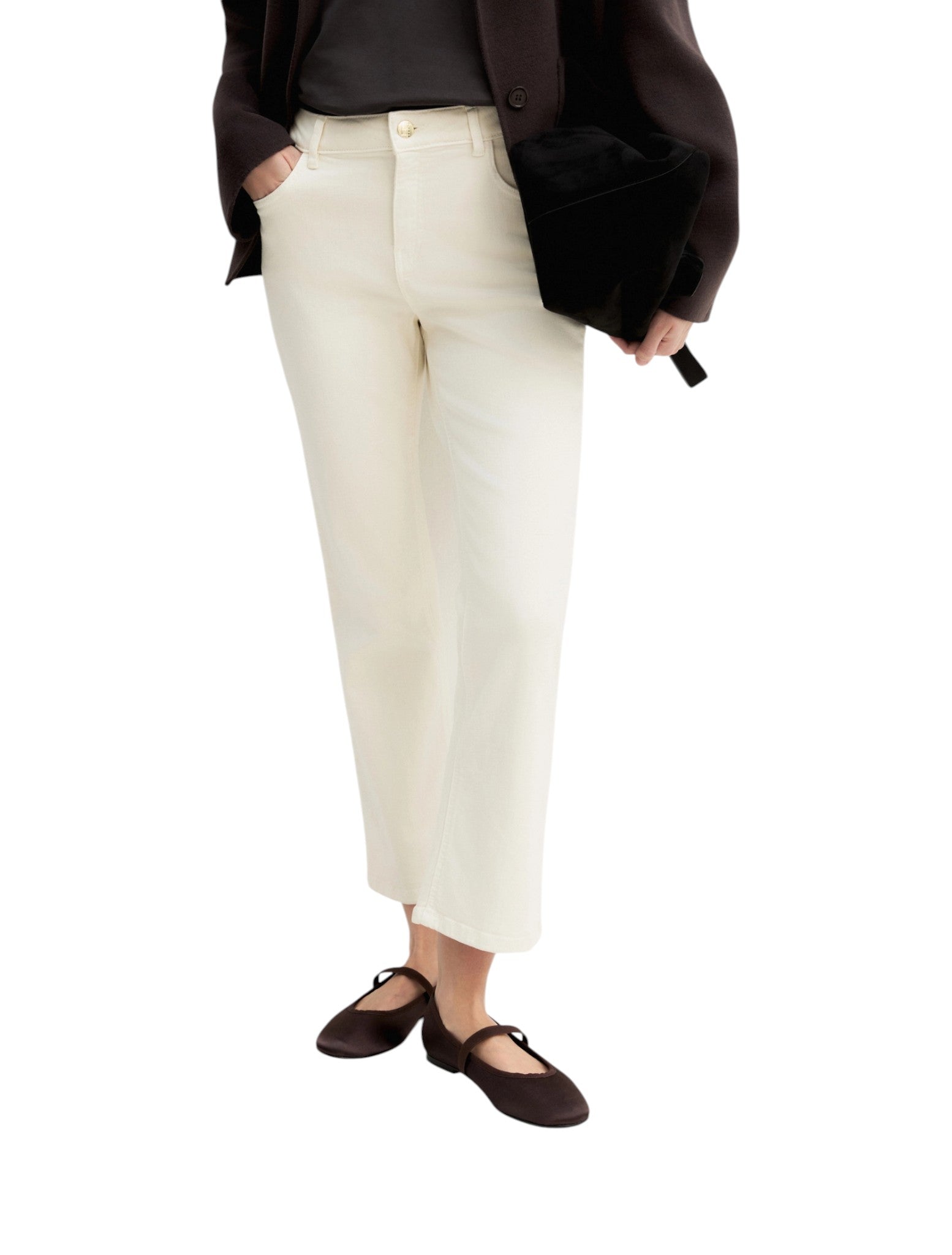 Pantaloni 2625136071200 EMMQUAGGA Panna