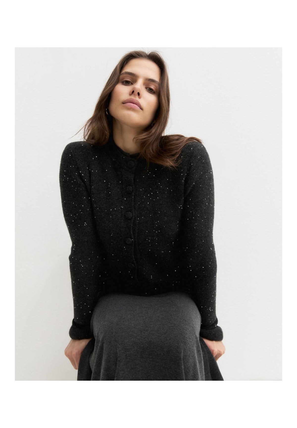 Cardigan 2625346022200 EMMSTRANO Grigio scuro melange