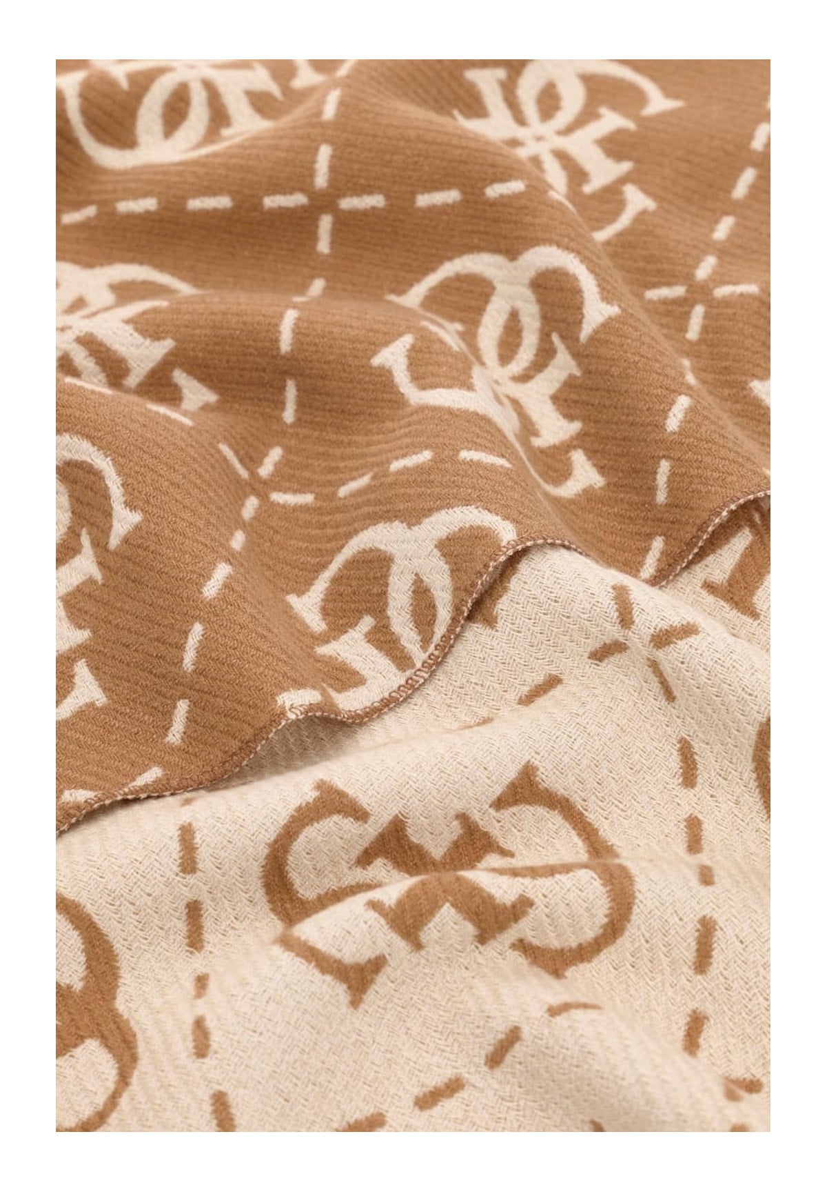 Sciarpa Scarf AW5217 Latte Logo Brown