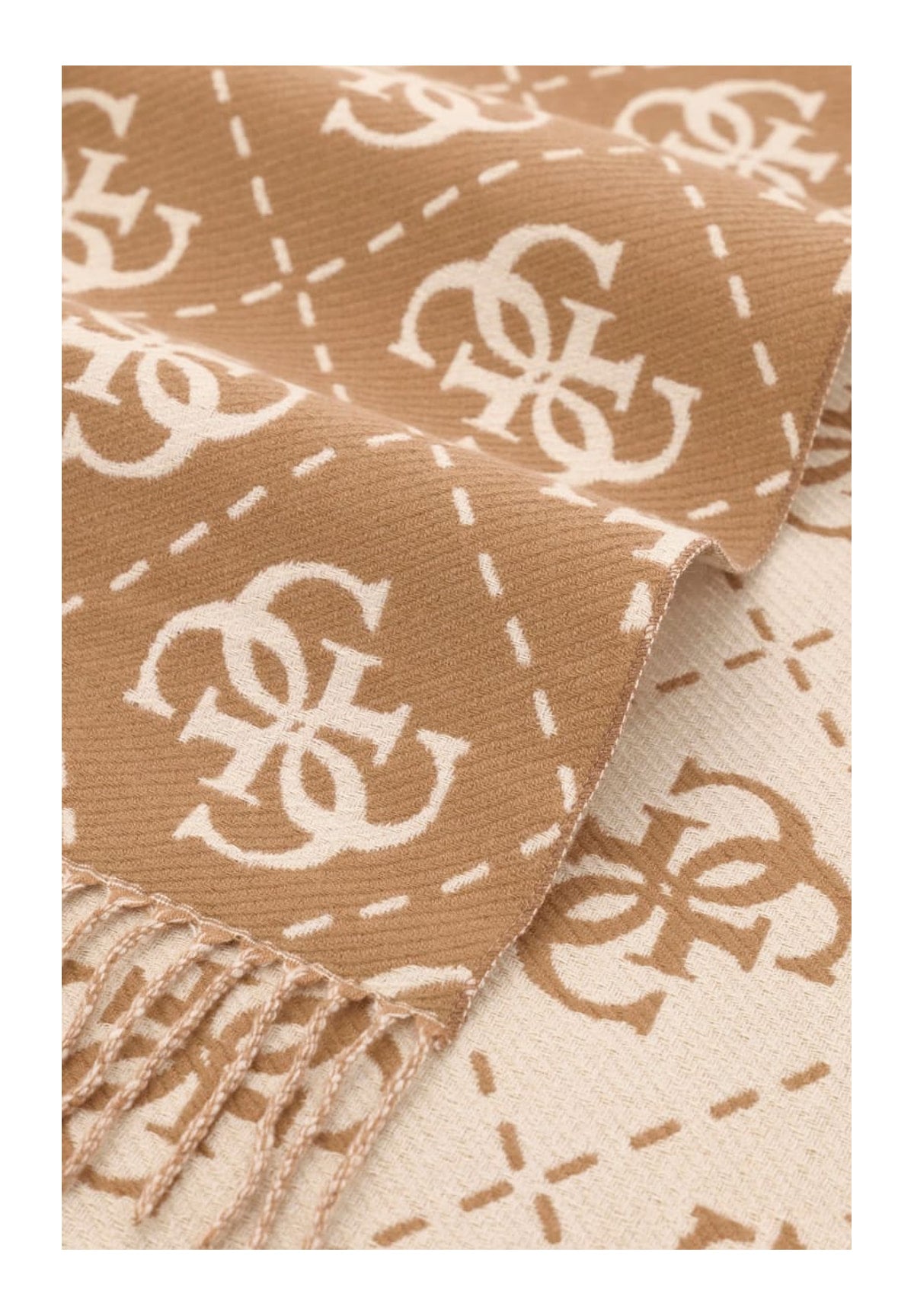 Sciarpa Scarf AW5217 Latte Logo Brown