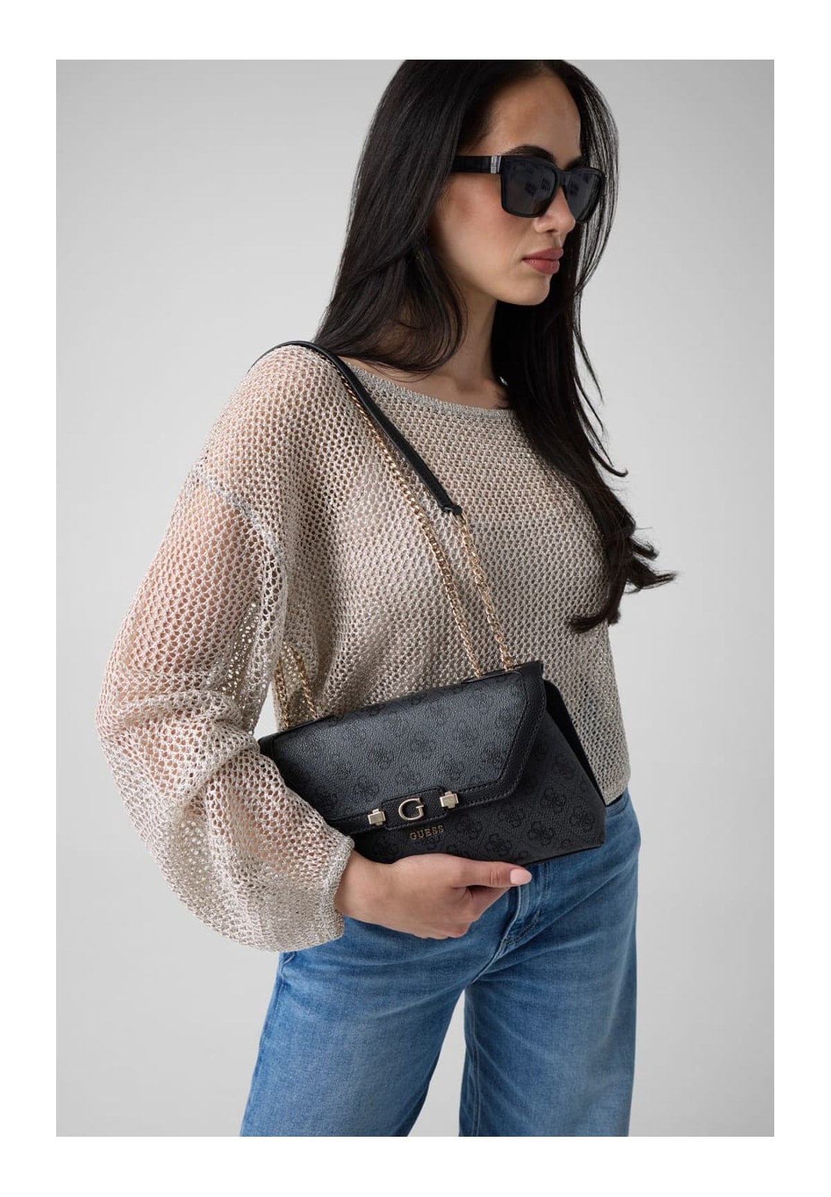 Borsa a Tracolla Coleen Logo Small Sa HWSG97 Coal Logo