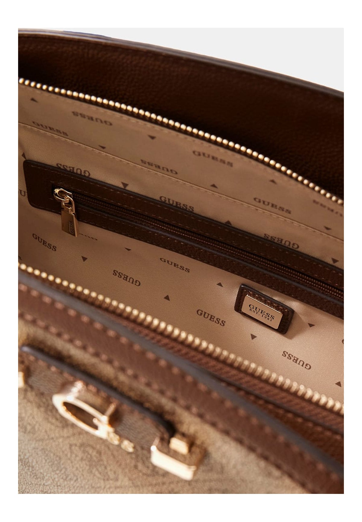 Borsa a Tracolla Coleen Logo Small Sa HWSG97 Latte Logo