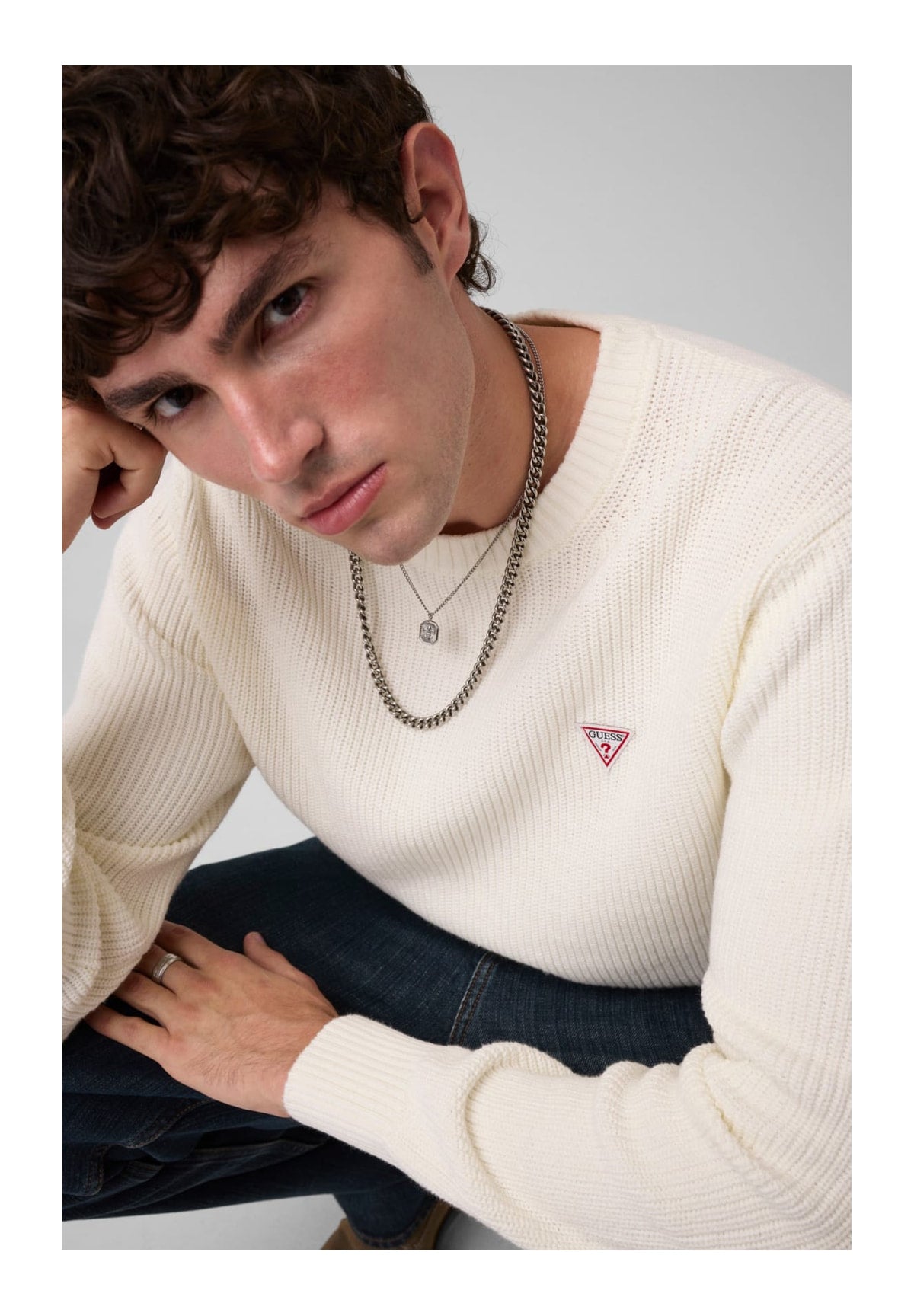 Maglione Girocollo Gj Ls Cn Mini Triang M4BR30 Warm white