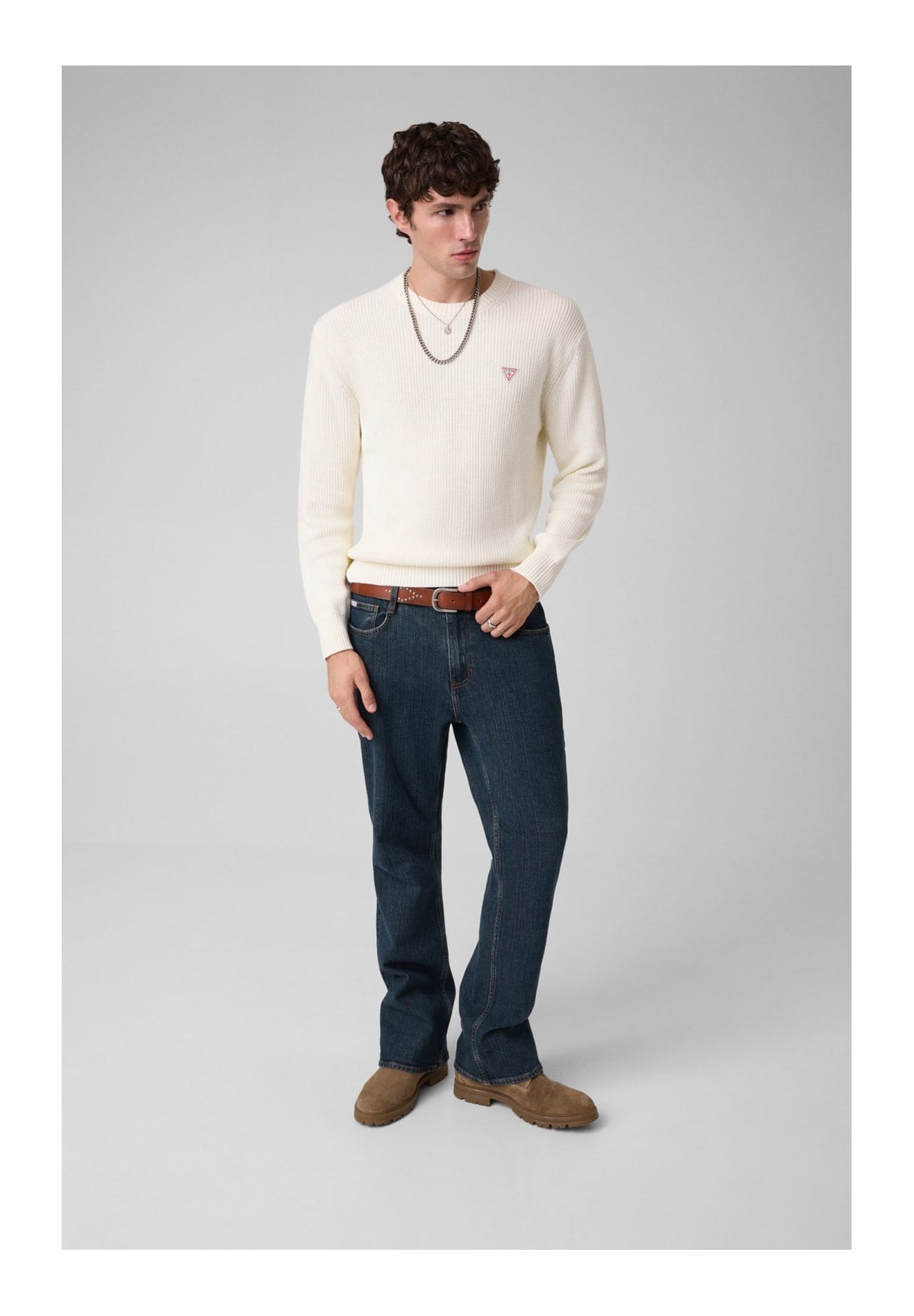 Maglione Girocollo Gj Ls Cn Mini Triang M4BR30 Warm white