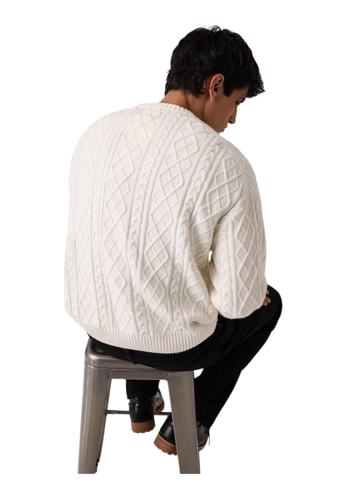 Maglione Girocollo Gj Ls Cn Cable Swtr M6BR01 Warm white