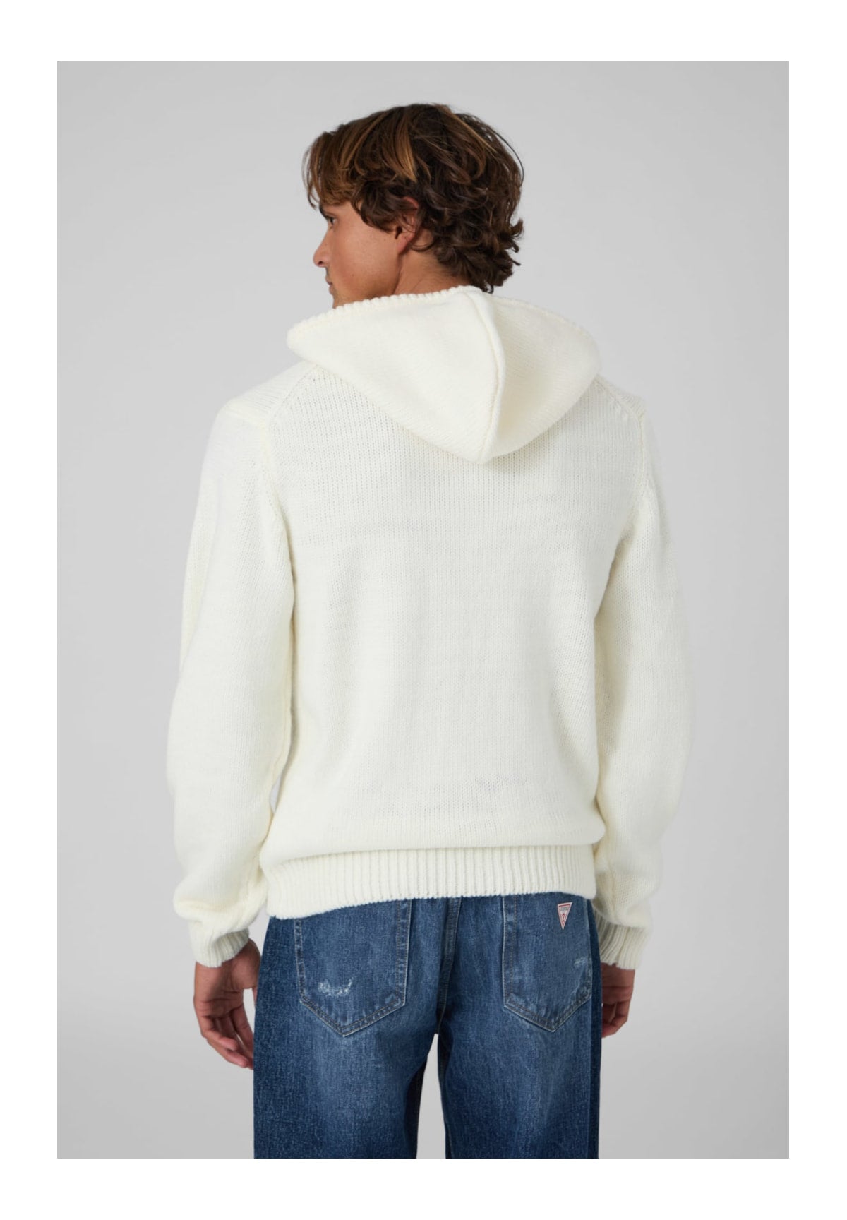 Felpa Pullover con Cappuccio Gj Ls Emb Hoodie Swt M6BR08 Warm white