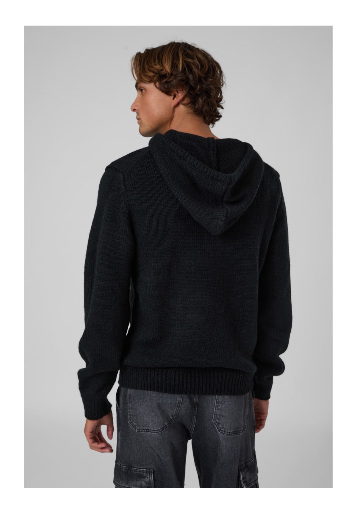Felpa Pullover con Cappuccio Gj Ls Emb Hoodie Swt M6BR08 Jet Black A996