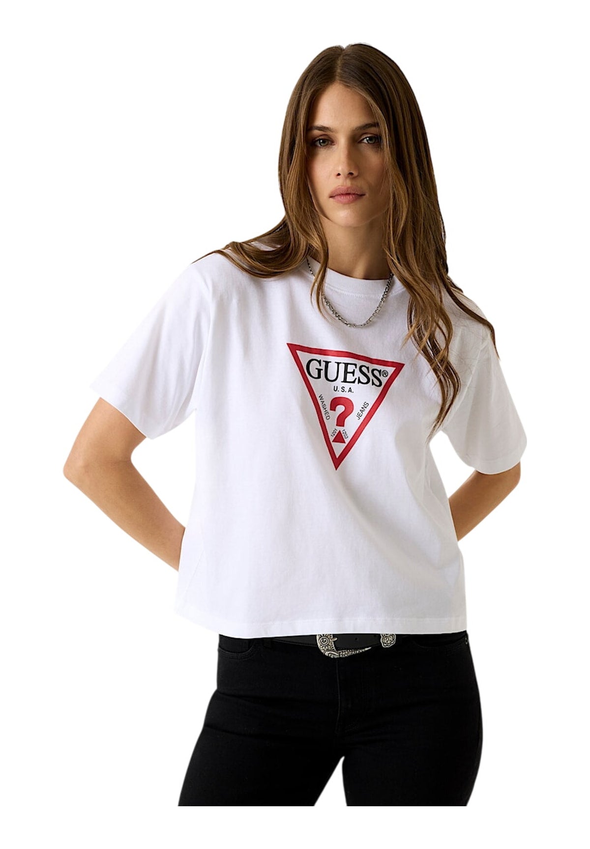 T-shirt a Maniche Corte Gj Ss Cn Boxy Iconic W4YI73 Pure White