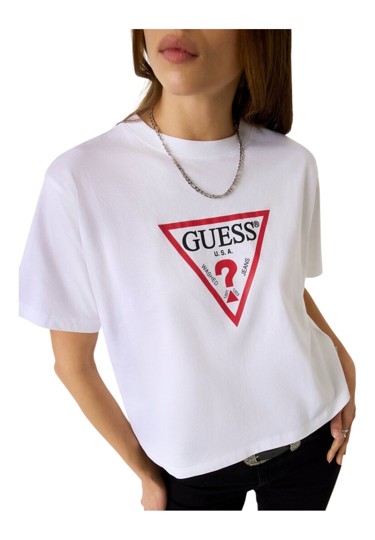 T-shirt a Maniche Corte Gj Ss Cn Boxy Iconic W4YI73 Pure White