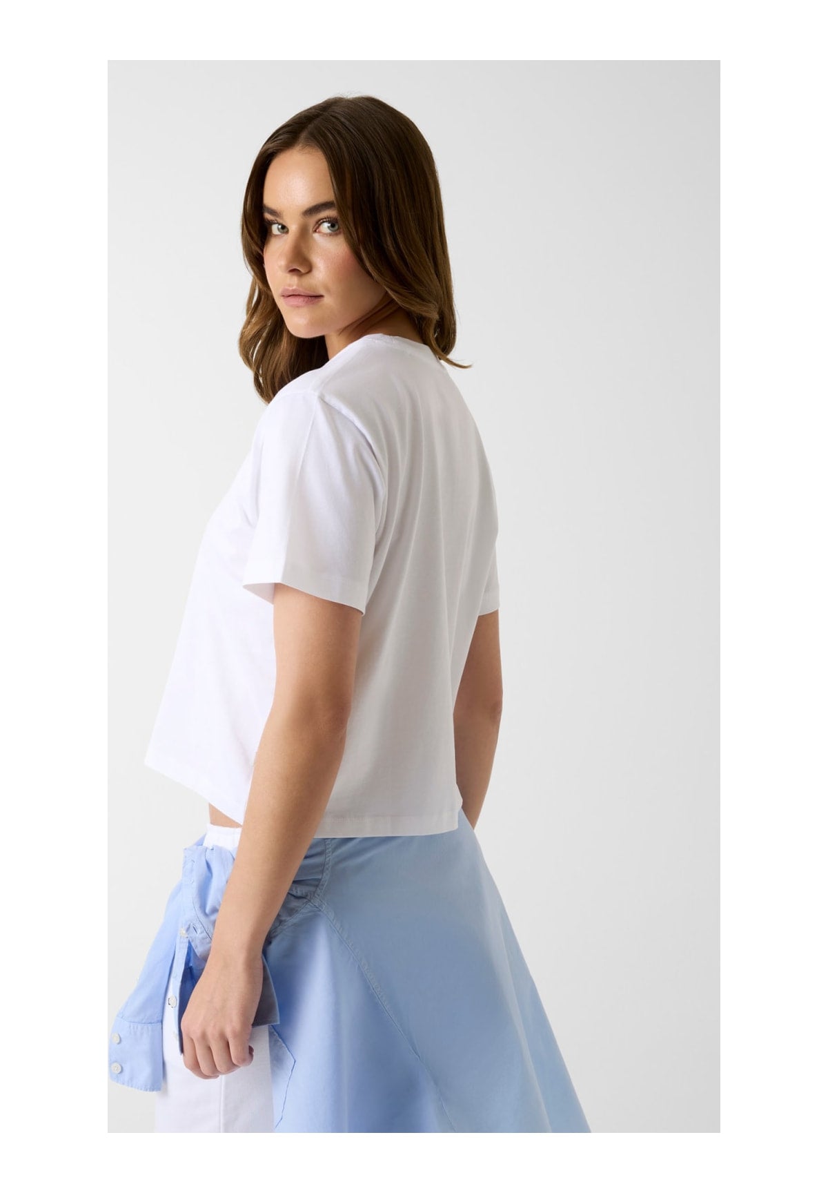 T-shirt a Maniche Corte Gj Ss Cn Boxy Embro W5RI42 Pure White