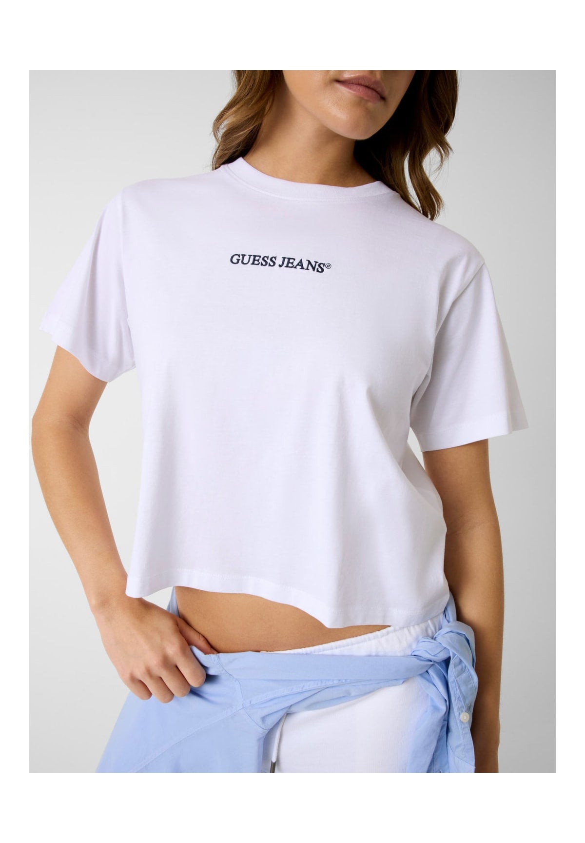 T-shirt a Maniche Corte Gj Ss Cn Boxy Embro W5RI42 Pure White