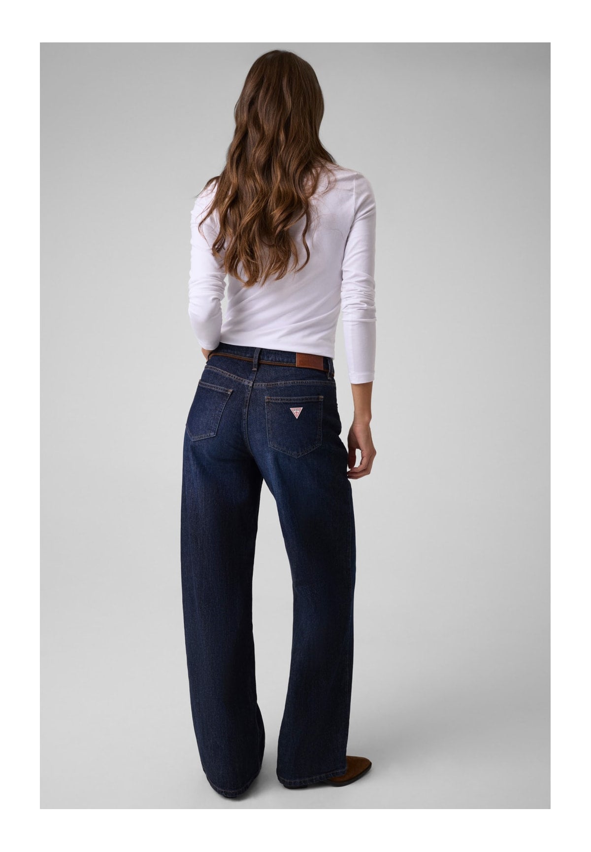 Jeans Gj G11 Wide Leg W6BA0Y Gj Dark Suede Detail