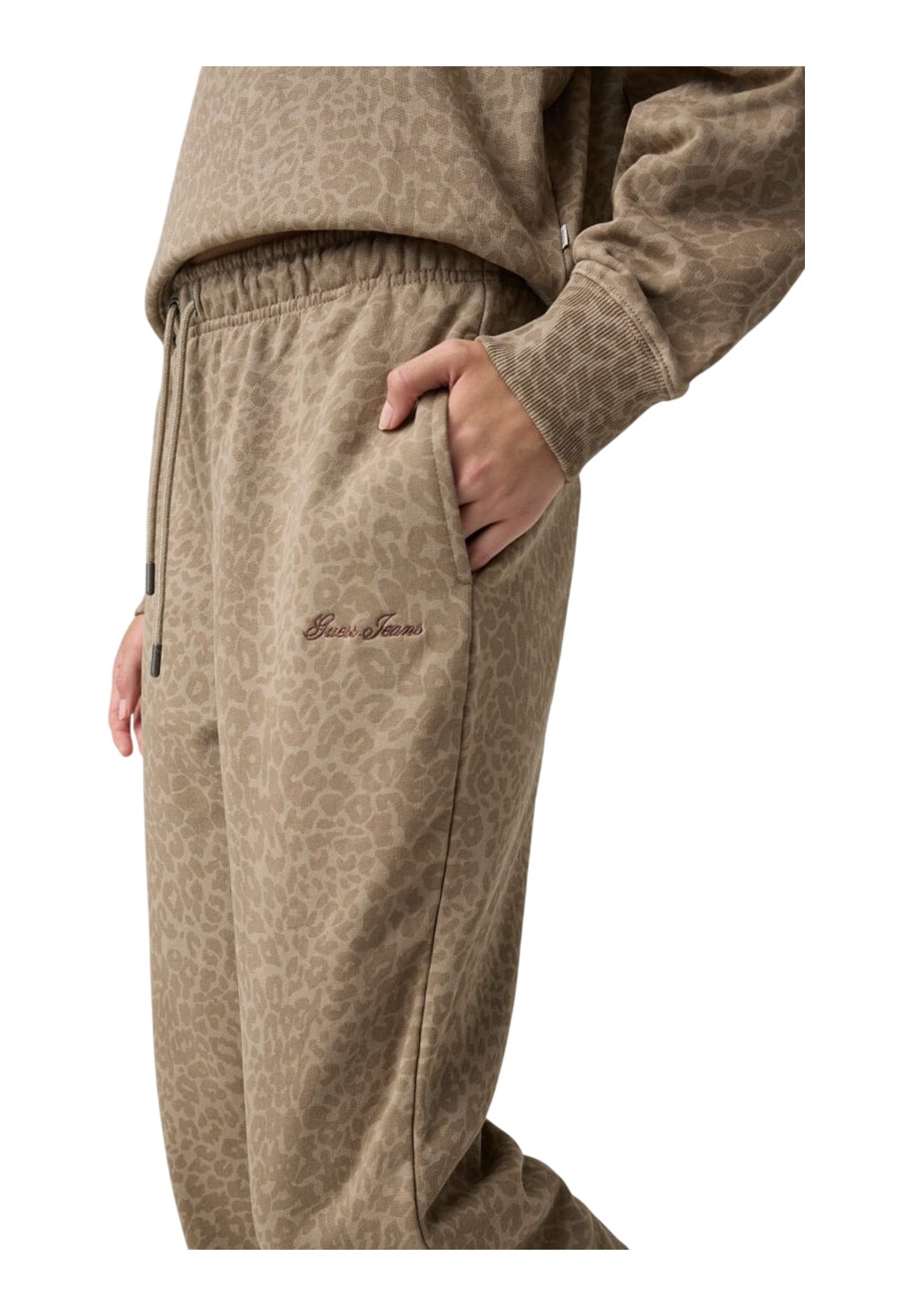 Pantaloni Tuta Gj Relaxed Printed S W6BB07 Gj All Over Tan Leop