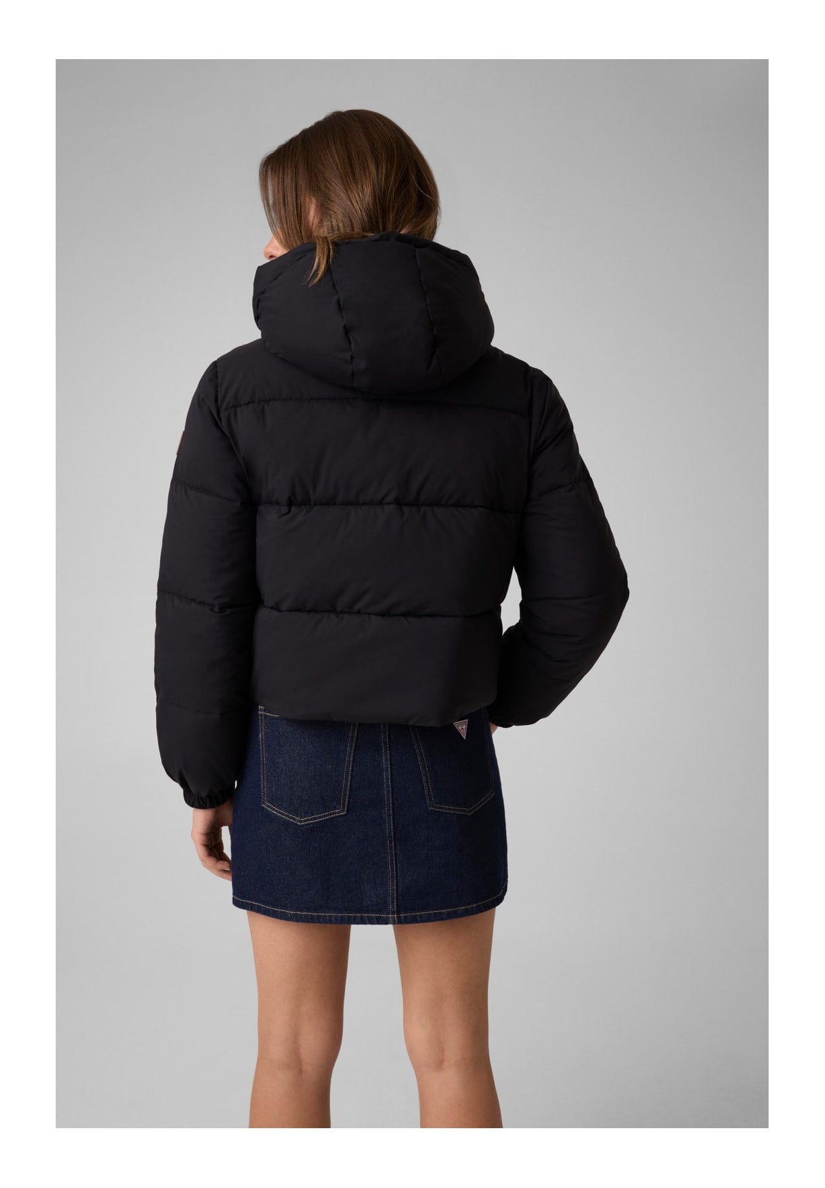 Piumino Pesante Gj Cropped Puffer Ja W6BL25 Jet Black A996