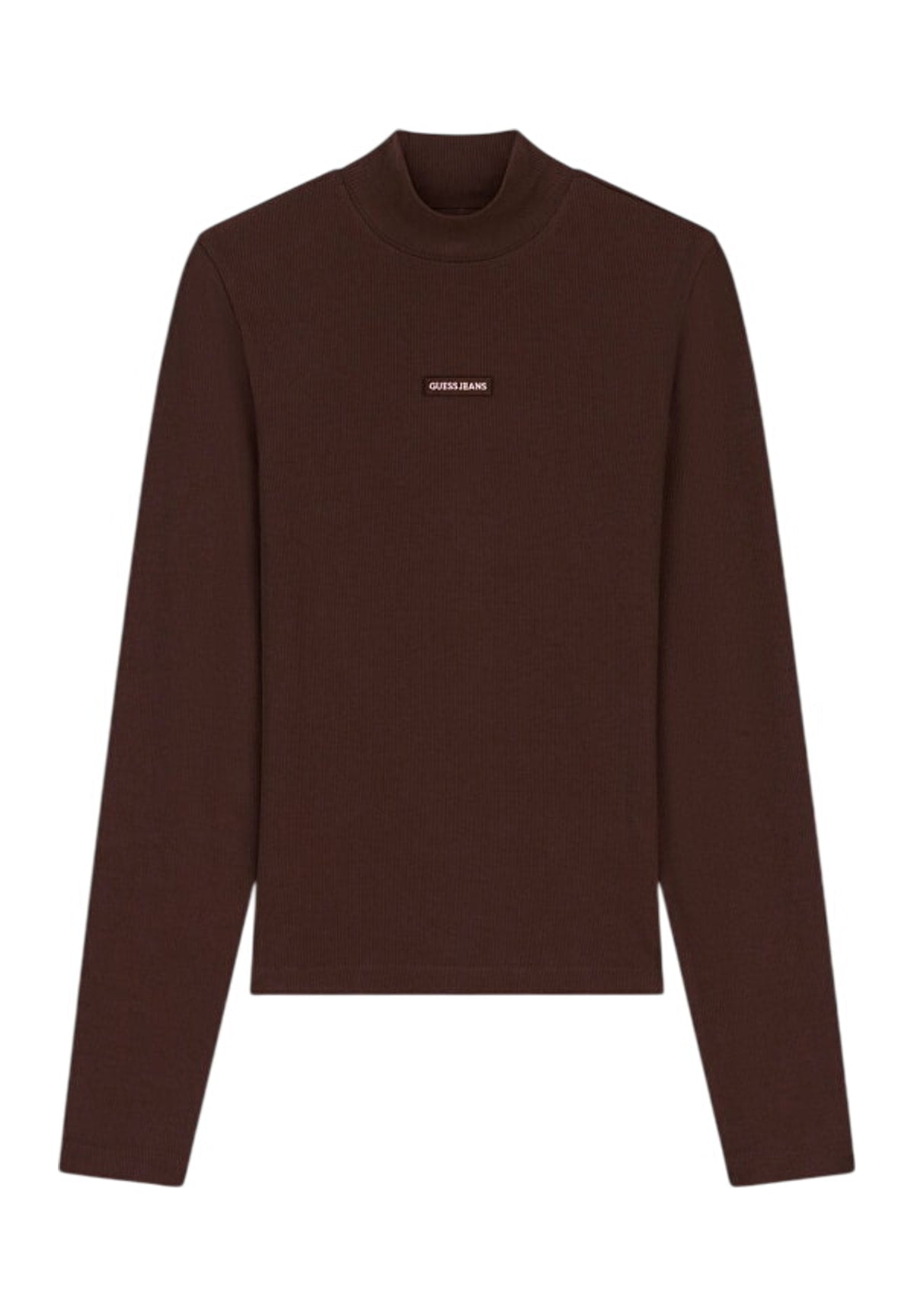 T-shirt a Maniche Lunghe Gj Patch Ls Mock Nec W6BP06 Dark Coffee