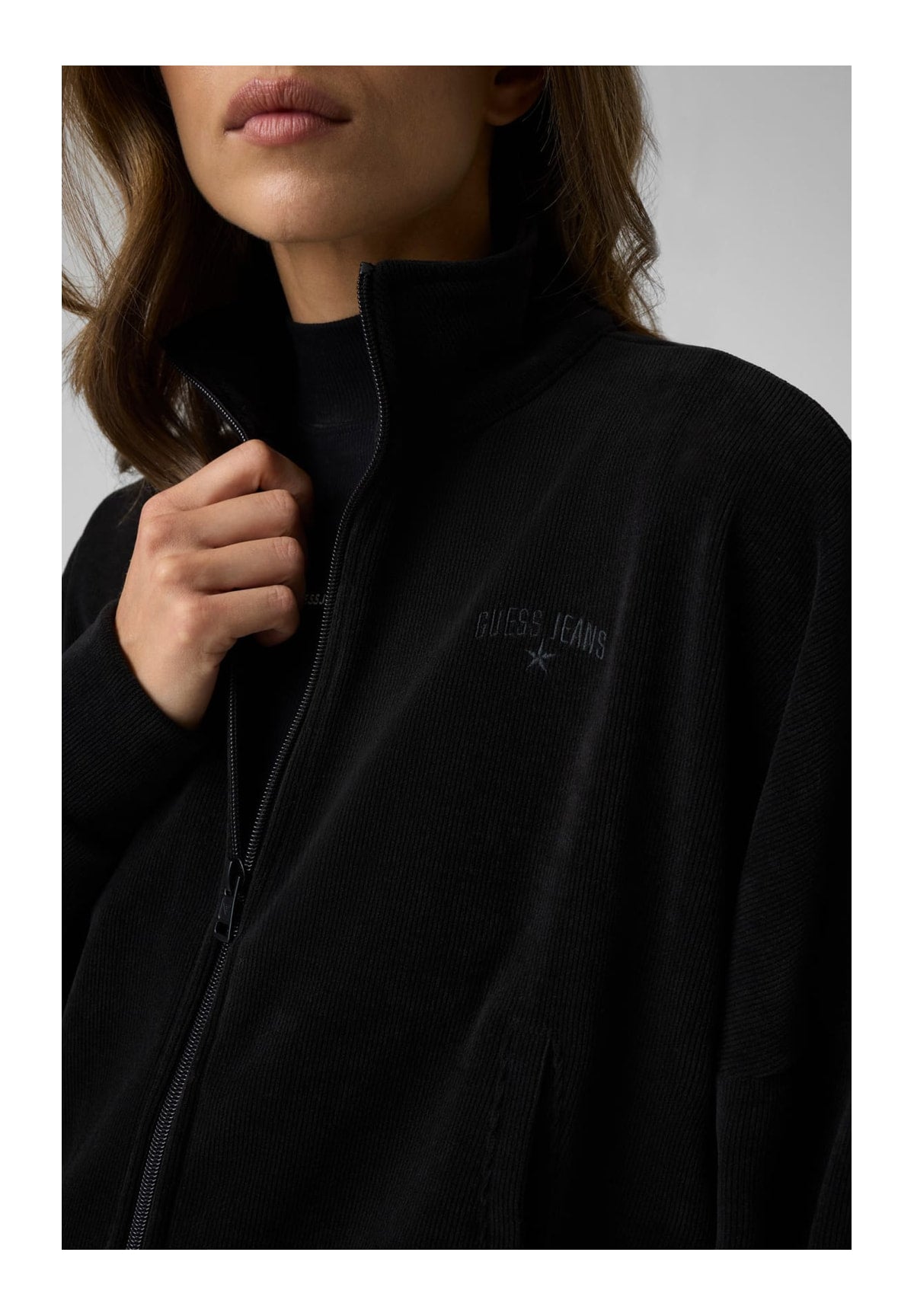 Felpa Full-Zip Gj Rib Track Jacket W6BQ09 Jet Black A996