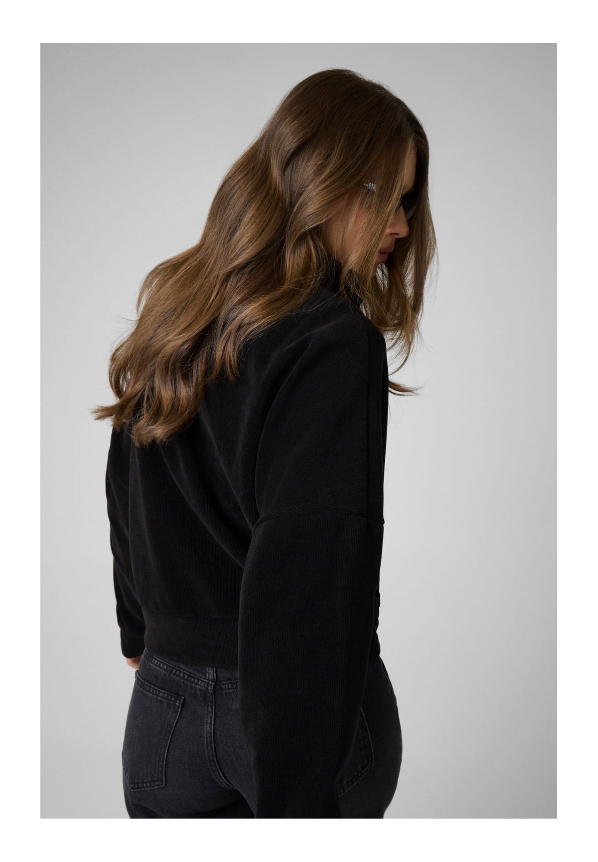 Felpa Full-Zip Gj Rib Track Jacket W6BQ09 Jet Black A996