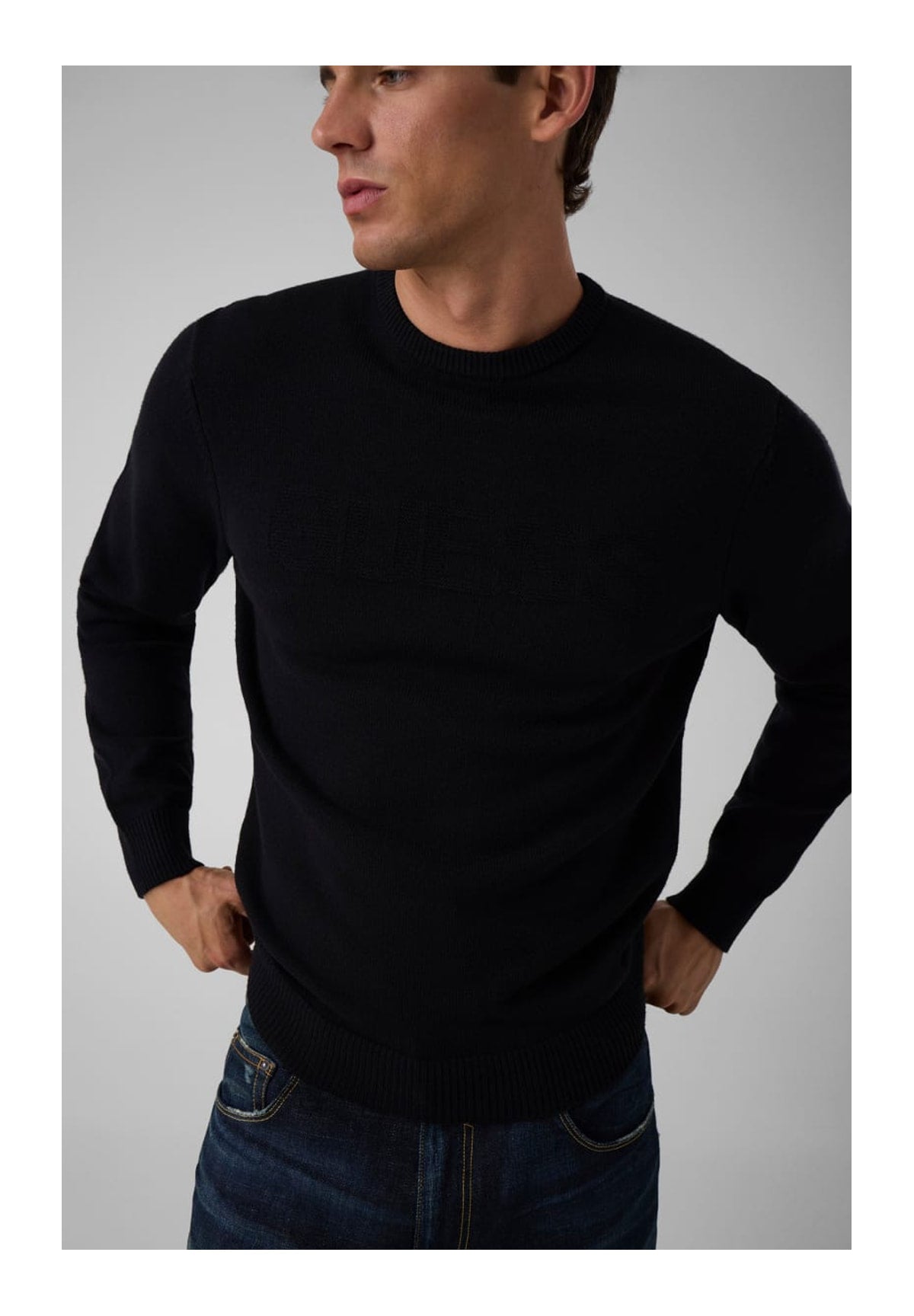 Maglione Girocollo Noburo Cn Logo Rever M6BR16 Jet Black A996