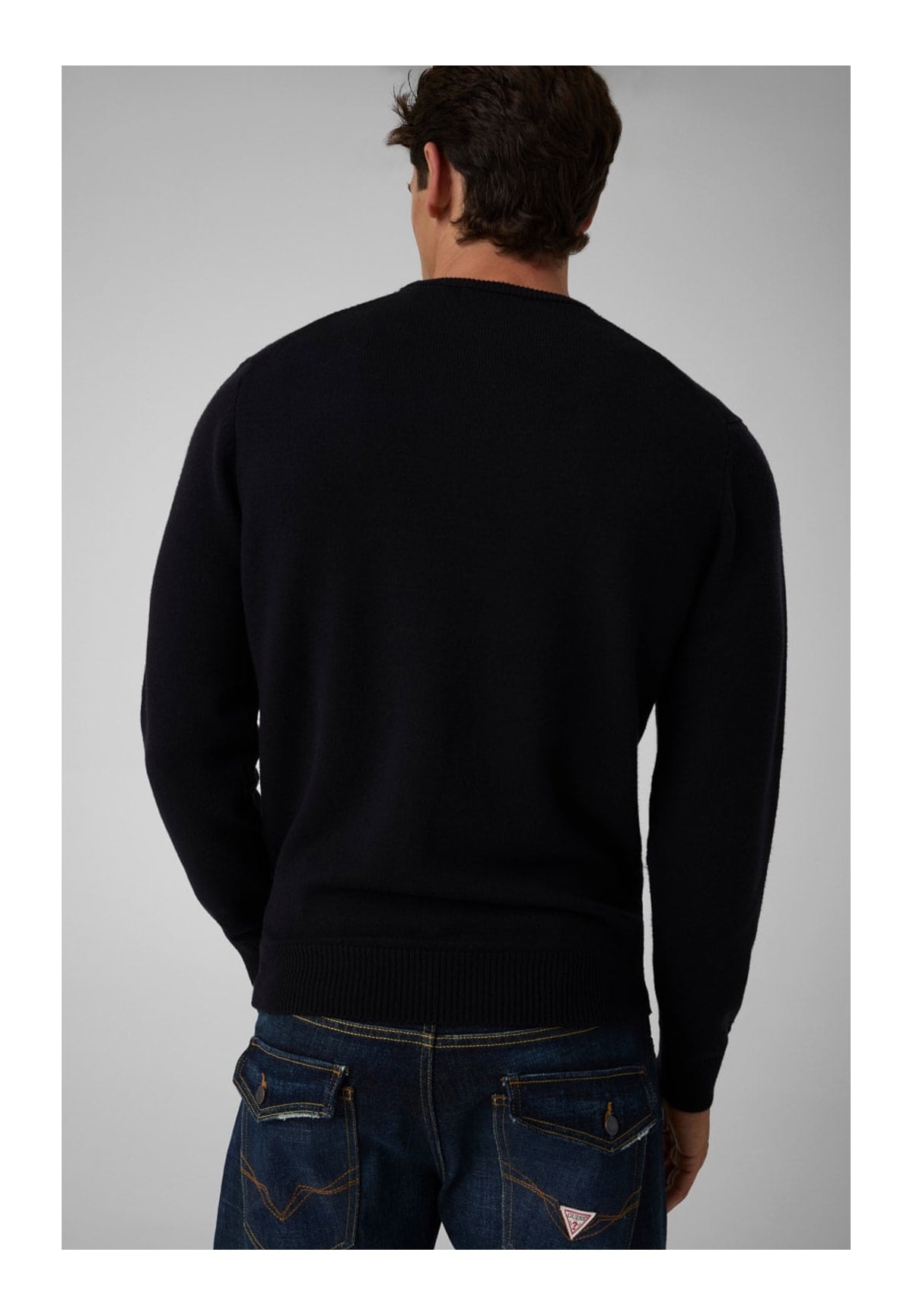 Maglione Girocollo Noburo Cn Logo Rever M6BR16 Jet Black A996