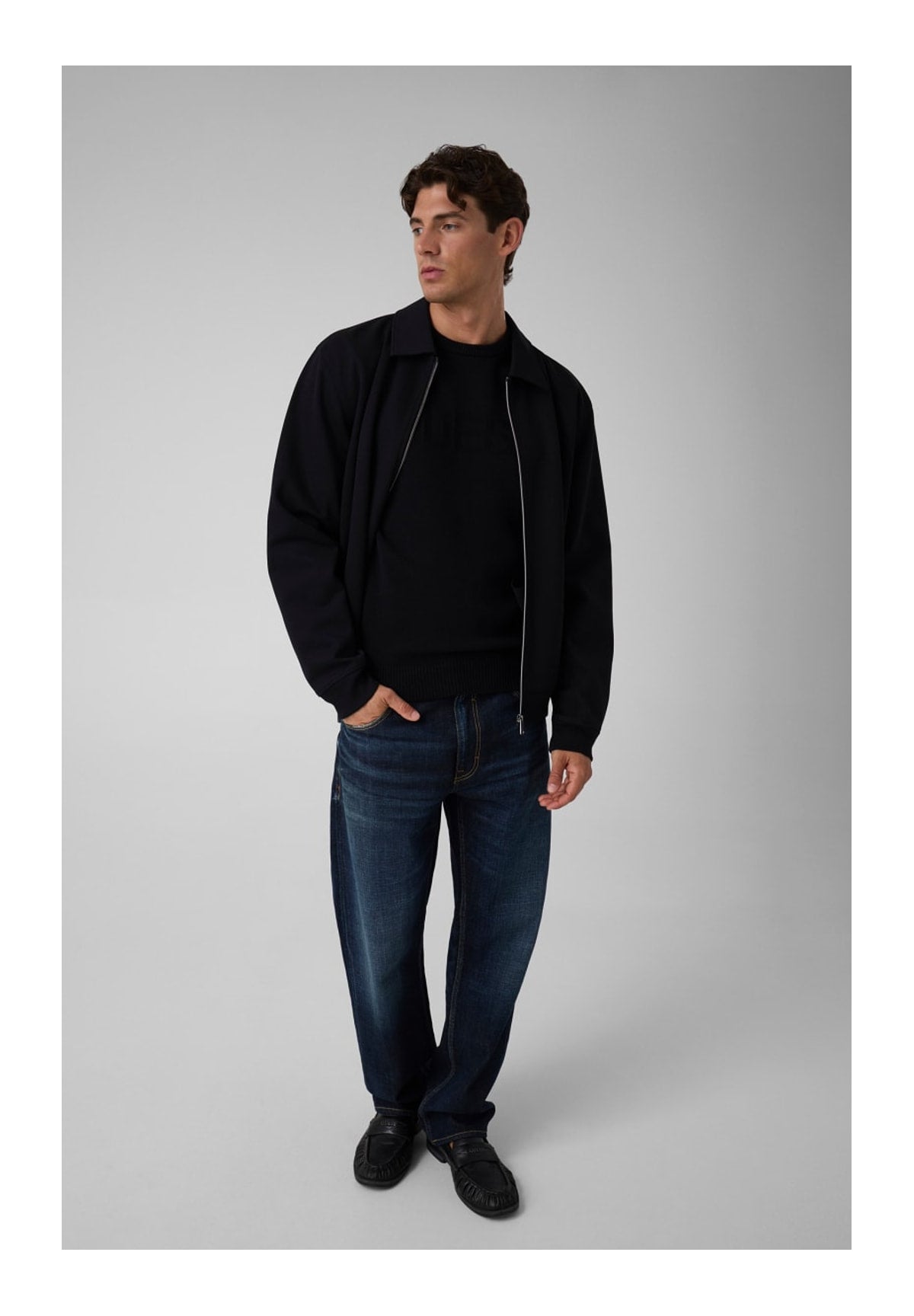 Maglione Girocollo Noburo Cn Logo Rever M6BR16 Jet Black A996