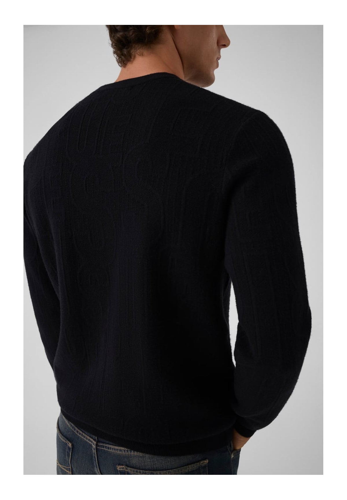 Maglione Girocollo Nestor Cn Allover Lo M6BR23 Allover Logo Jblk