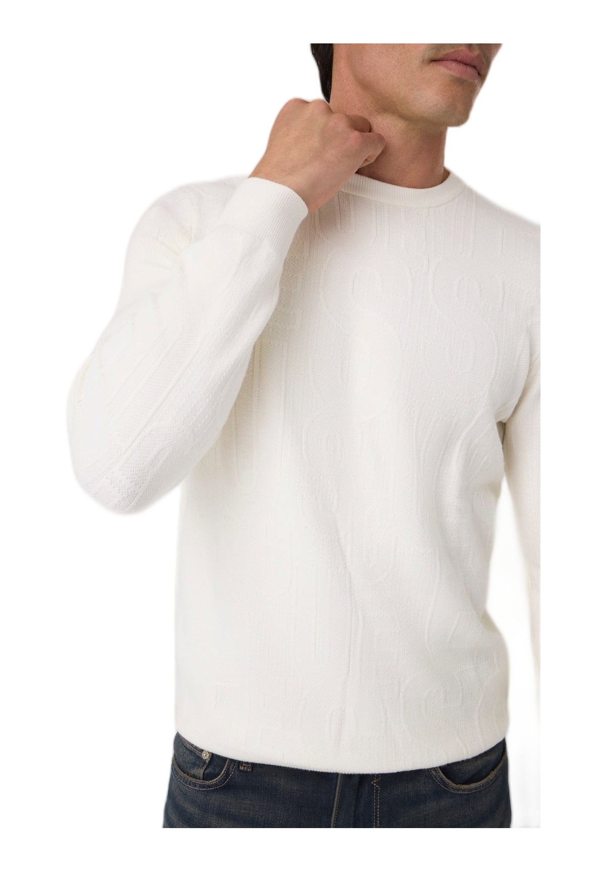 Maglione Girocollo Nestor Cn Allover Lo M6BR23 Allover Logo A00O
