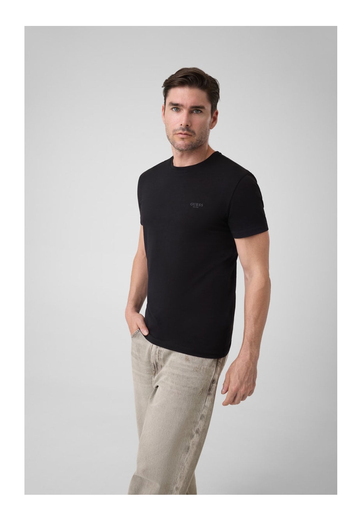 T-shirt a Maniche Corte Cn Ss Core Extra Sl M6YI24 Jet Black A996