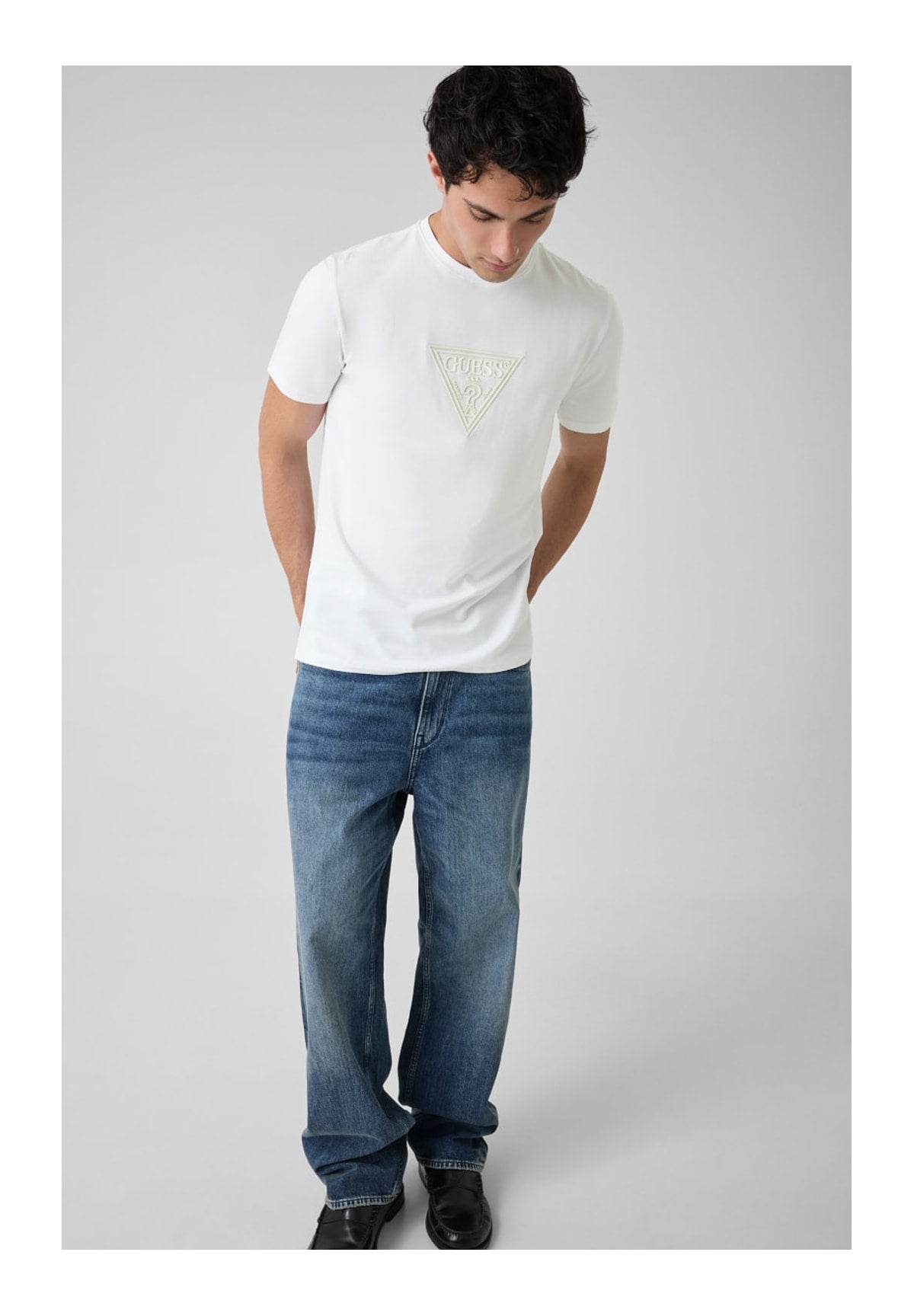 T-shirt a Maniche Corte Cn Ss Mid Triangle H M6YI40 Pure White
