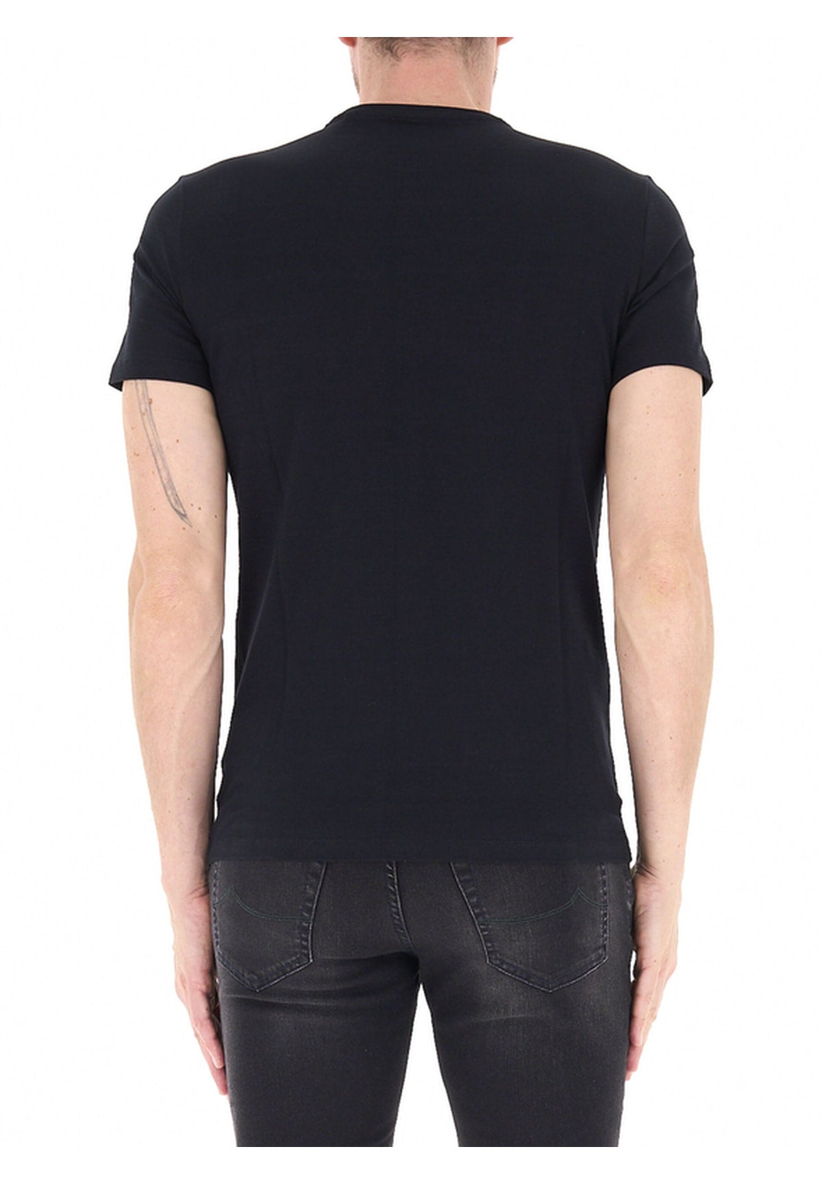 T-shirt a Maniche Corte Cn Ss Textured Jerse M6YI48 Jet Black A996