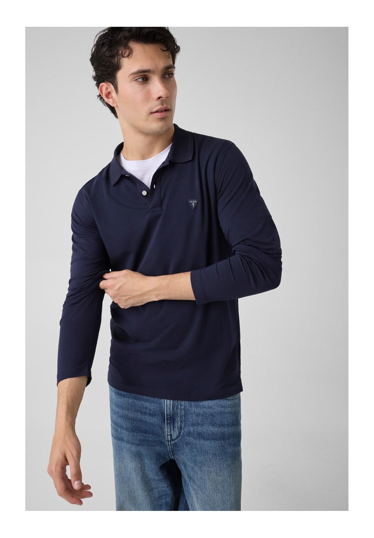 Polo Jersey Ls Basic Jersey Polo M6YP36 Smart Blue