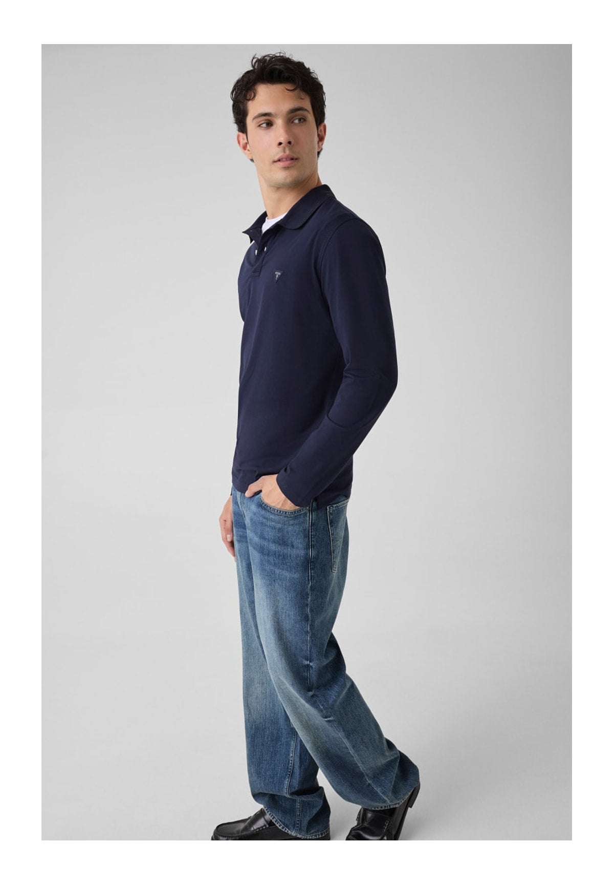Polo Jersey Ls Basic Jersey Polo M6YP36 Smart Blue